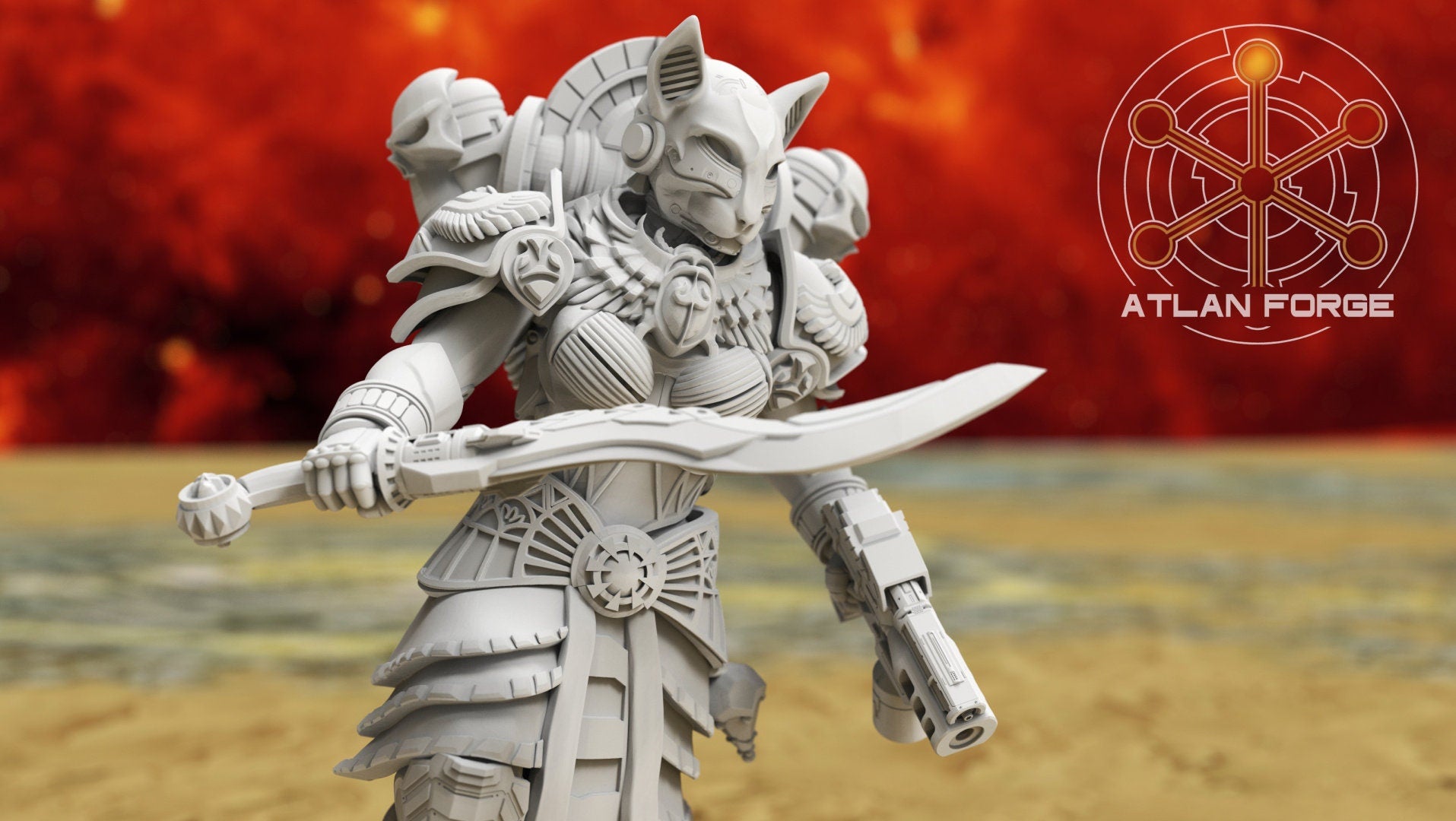 Aegyptian Sekhmet 32mm wargame miniatures fantasy dnd wargaming minis dungeons and dragons painting gift RPG tabletop minis