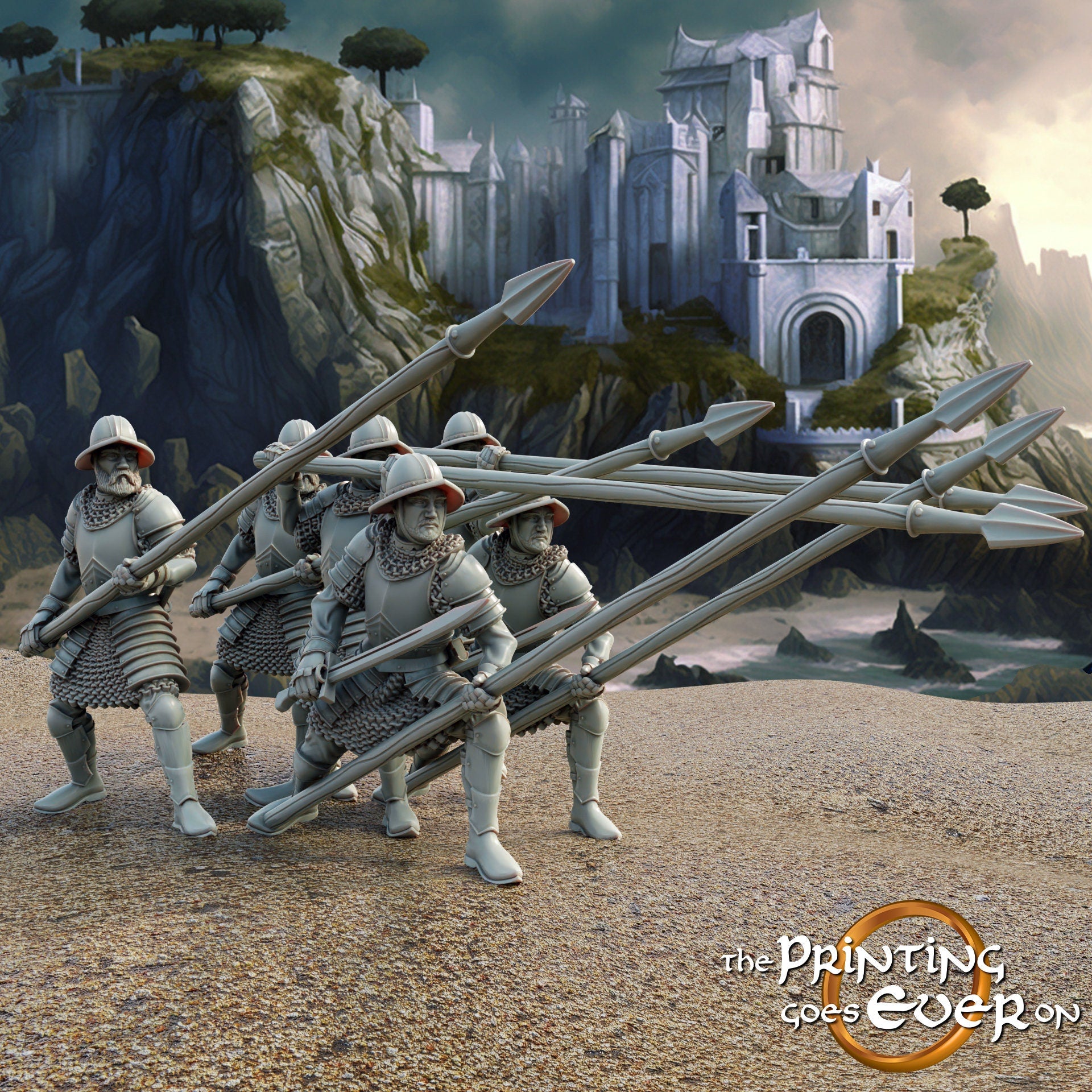 White City Swan Man at arms pikeman dnd fantasy tabletop wargames 28mm