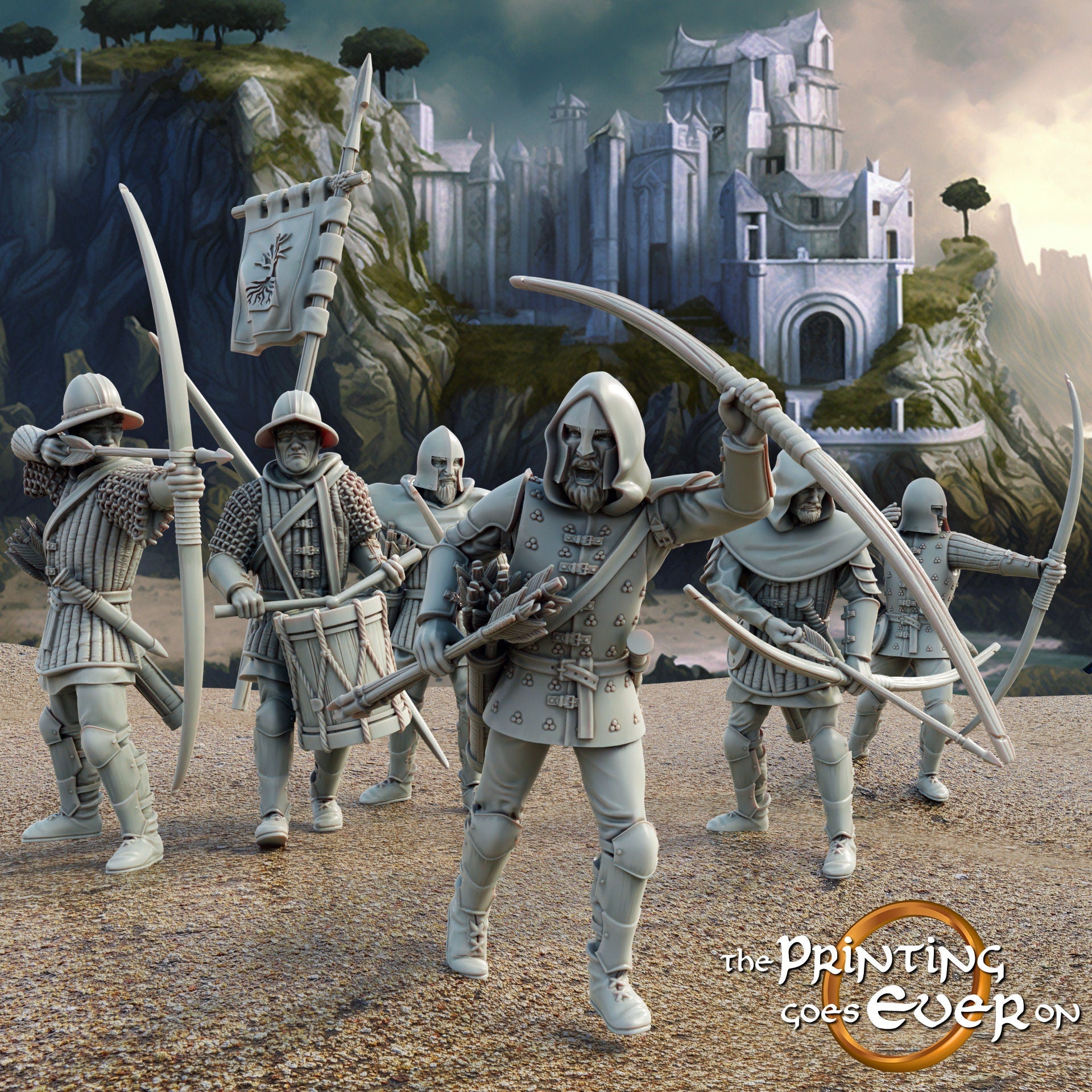 White city swan man at arms bowman dnd fantasy tabletop wargames 28mm