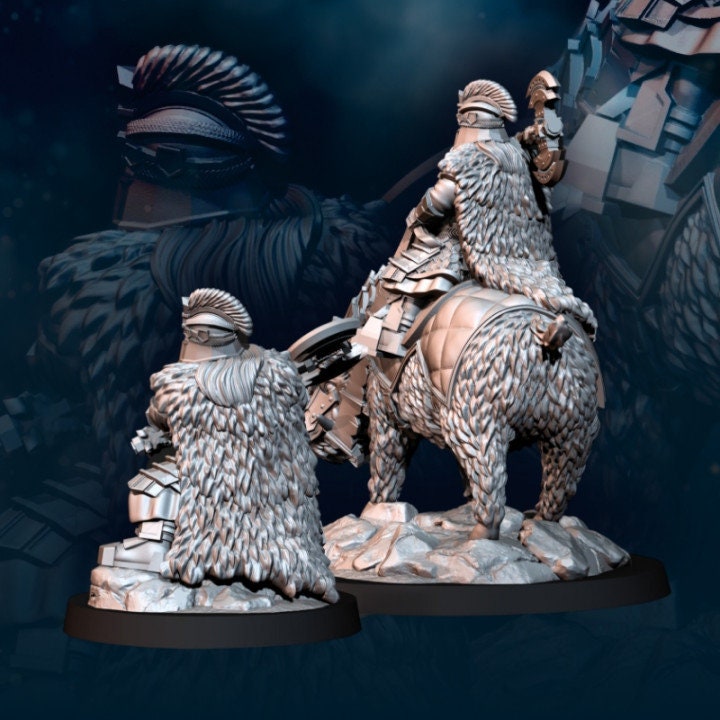 Silver Goat Lord Iron 28mm Resin Miniatures – Dwarf Commander for DnD and Fantasy Wargaming