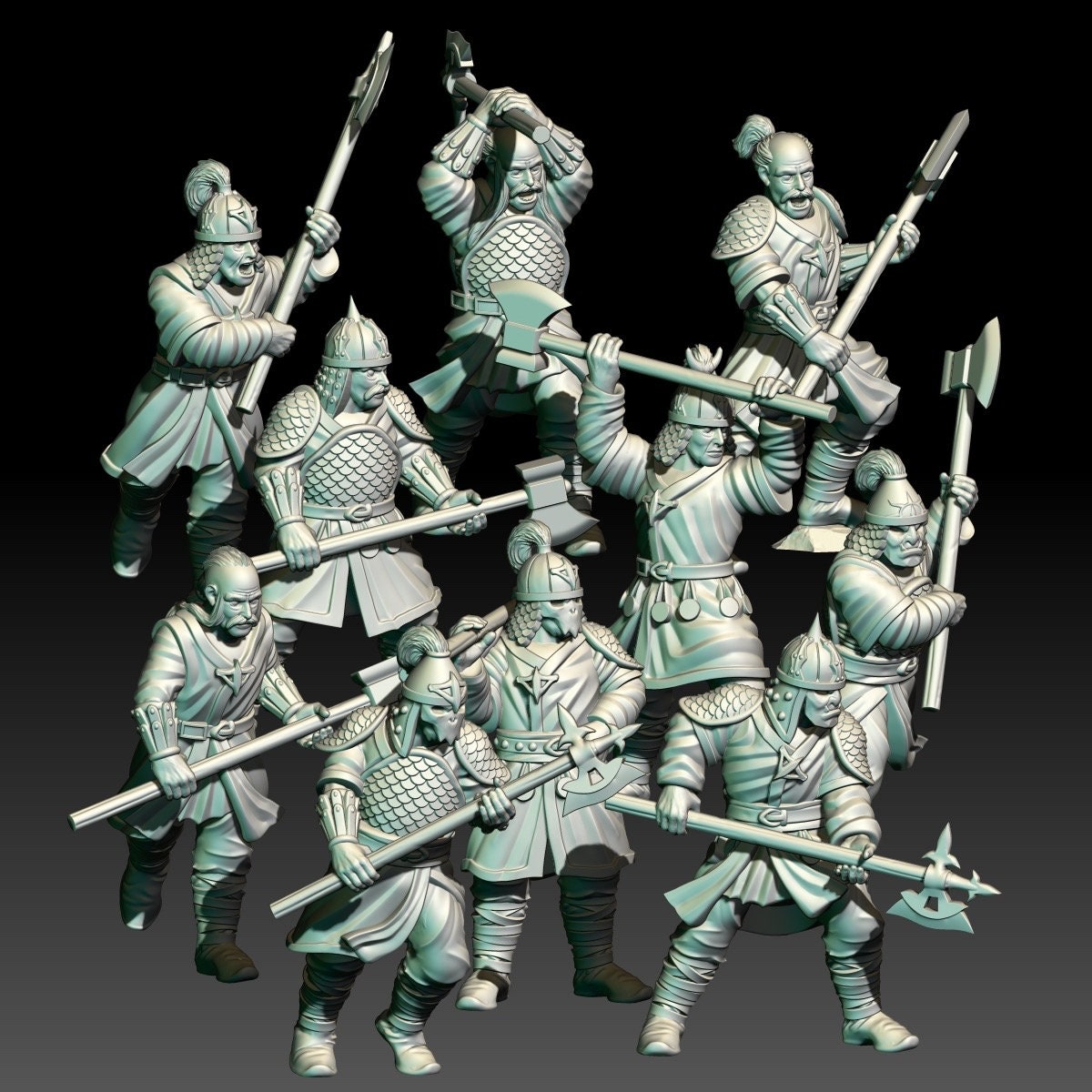 Chariot Riders axe men 28mm miniatures dnd minis fantasy miniatures dungeons and dragons miniatures  wargaming miniatures tabletop wargames
