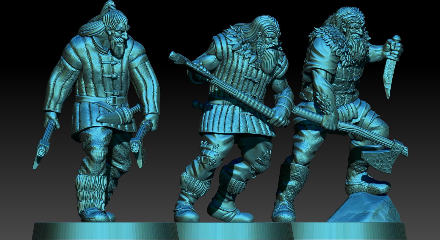 Bearmen Scouts 28mm miniatures dnd mini wargaming miniatures dungeon and dragons miniatures for painting fantasy miniatures gift