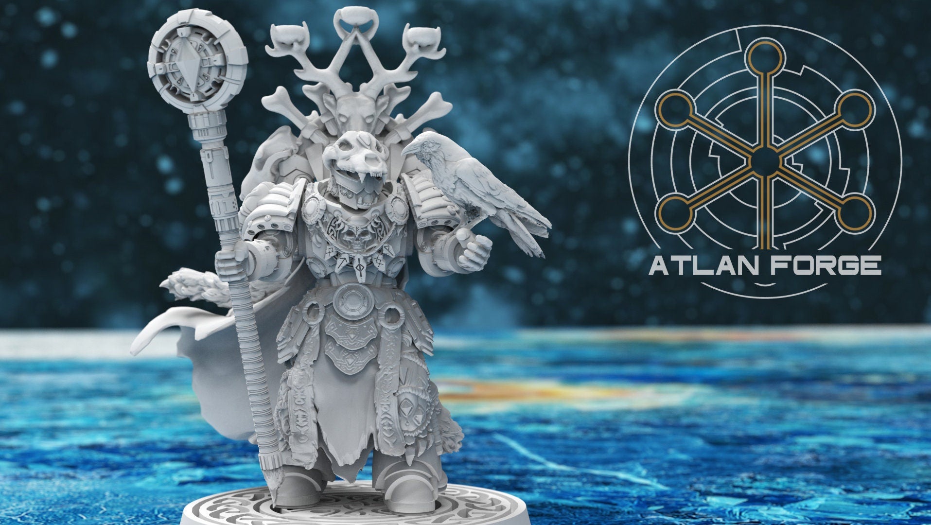 Asgardian Storm Priest 32mm wargame fantasy miniature dnd wargaming miniature dungeons and dragons painting gift RPG tabletop minis