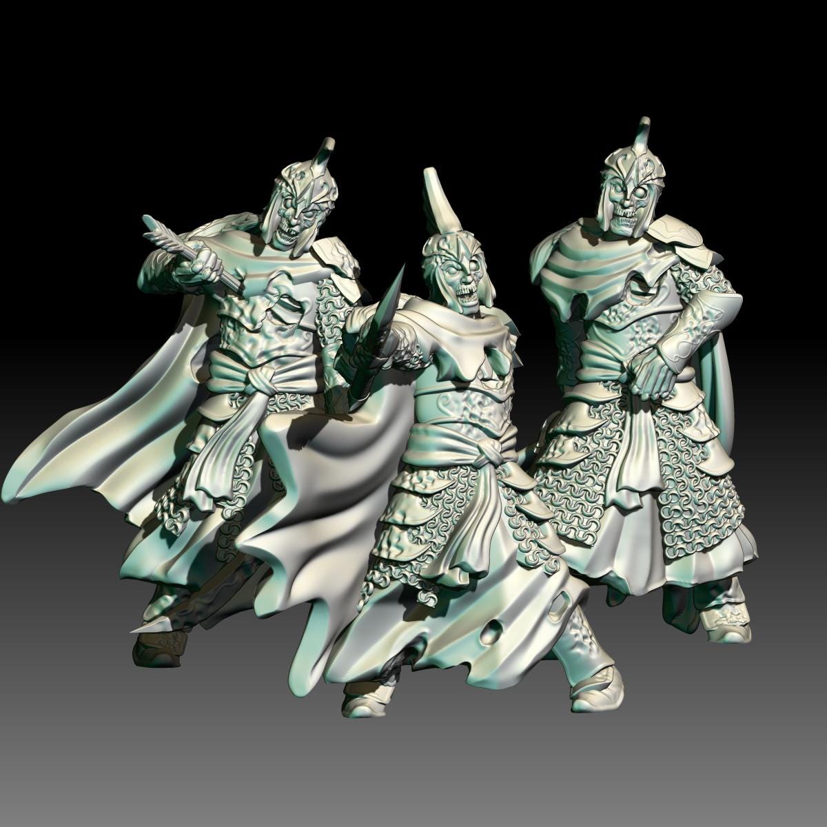 Ghost Warriors Army of dead 28mm miniature dungeon and dragons fantasy wargaming miniature tabletop fantasy wargame miniature painting dnd