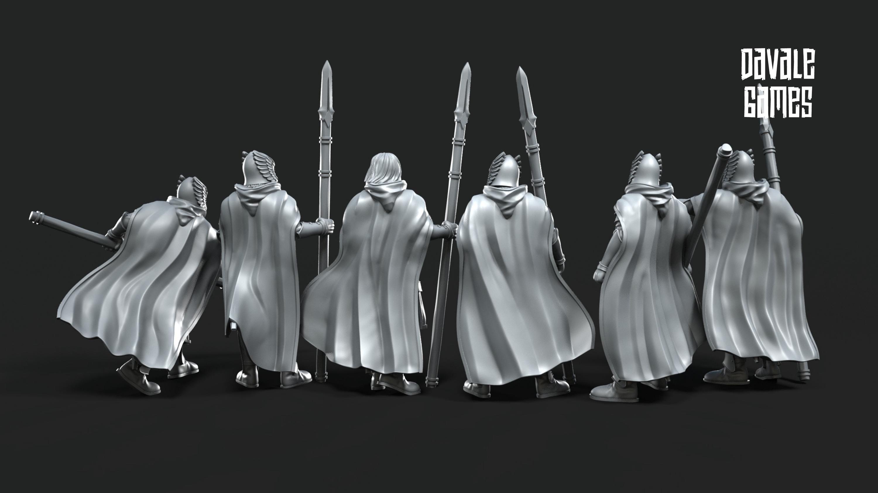 Grey Castle Court Guards 28mm miniatures dnd minis fantasy miniatures dungeons and dragons miniatures painting wargaming miniatures tabletop