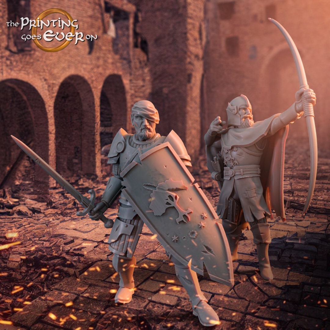 Osthold Veterans 28mm dnd miniature dungeon and dragons fantasy wargaming miniature  tabletop wargaming  fantasy miniature for painting