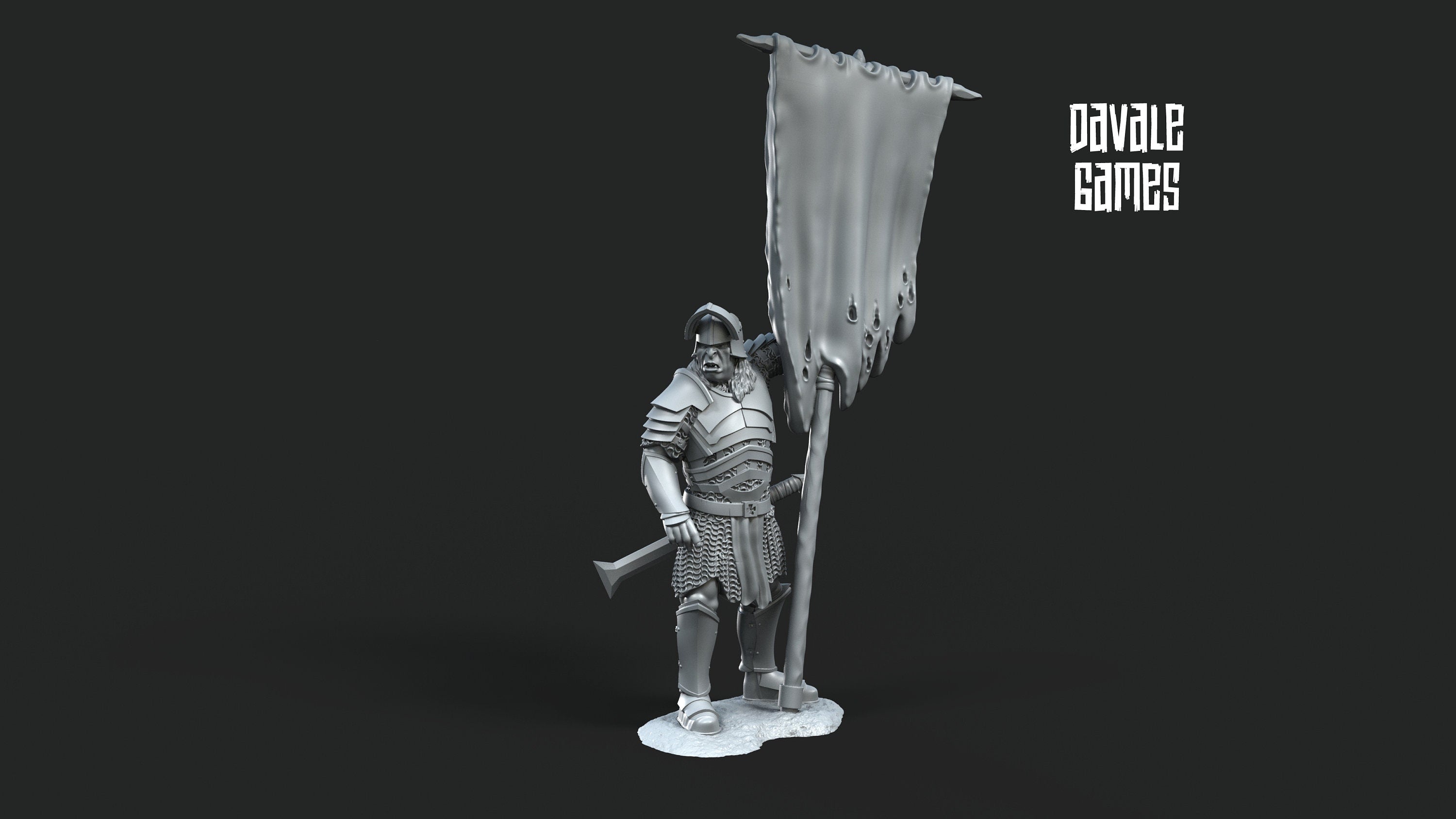 Blood handed Command group banner and captain 28mm miniatures dnd gift fantasy miniatures dungeons and dragons wargaming miniatures tabletop