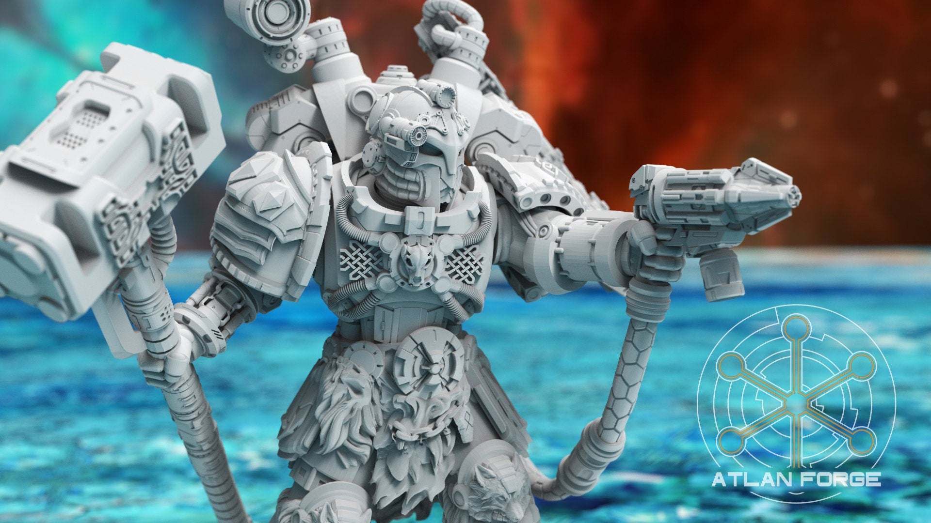 Asgardian Artificer 32mm sci-fi fantasy miniature for tabletop games grimdark RPGs dnd wargaming miniature dungeons and dragons gift