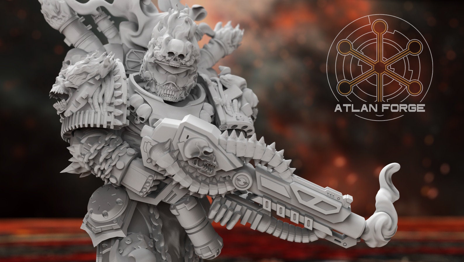 Hades burning legion 32mm sci-fi fantasy miniature for tabletop games grimdark RPGs dnd wargaming miniature dungeons and dragons painting
