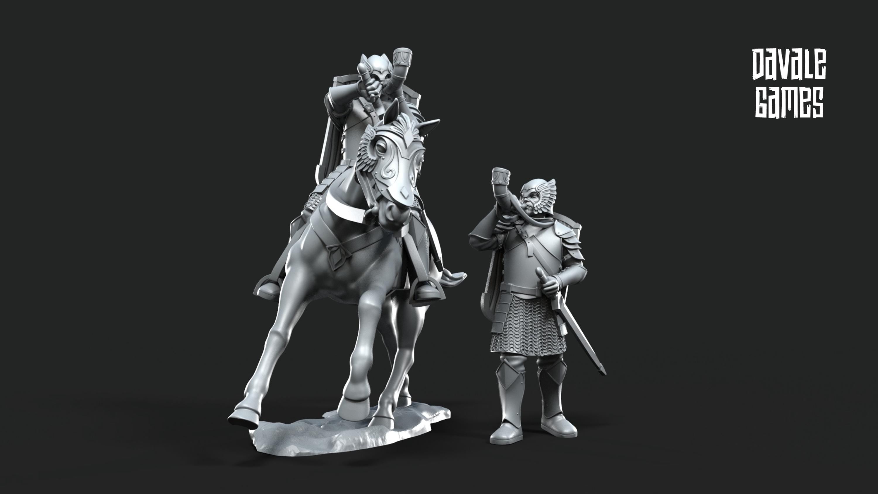 Grey Castle horn  28mm miniatures dnd minis fantasy miniatures dungeons and dragons painting wargaming miniatures tabletop