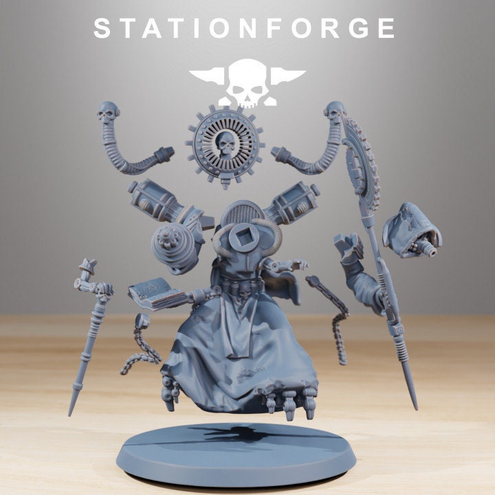 Scavenger Cultist Leader 32mm sci-fi fantasy miniature for tabletop games grimdark RPGs dnd wargaming miniature dungeons and dragons