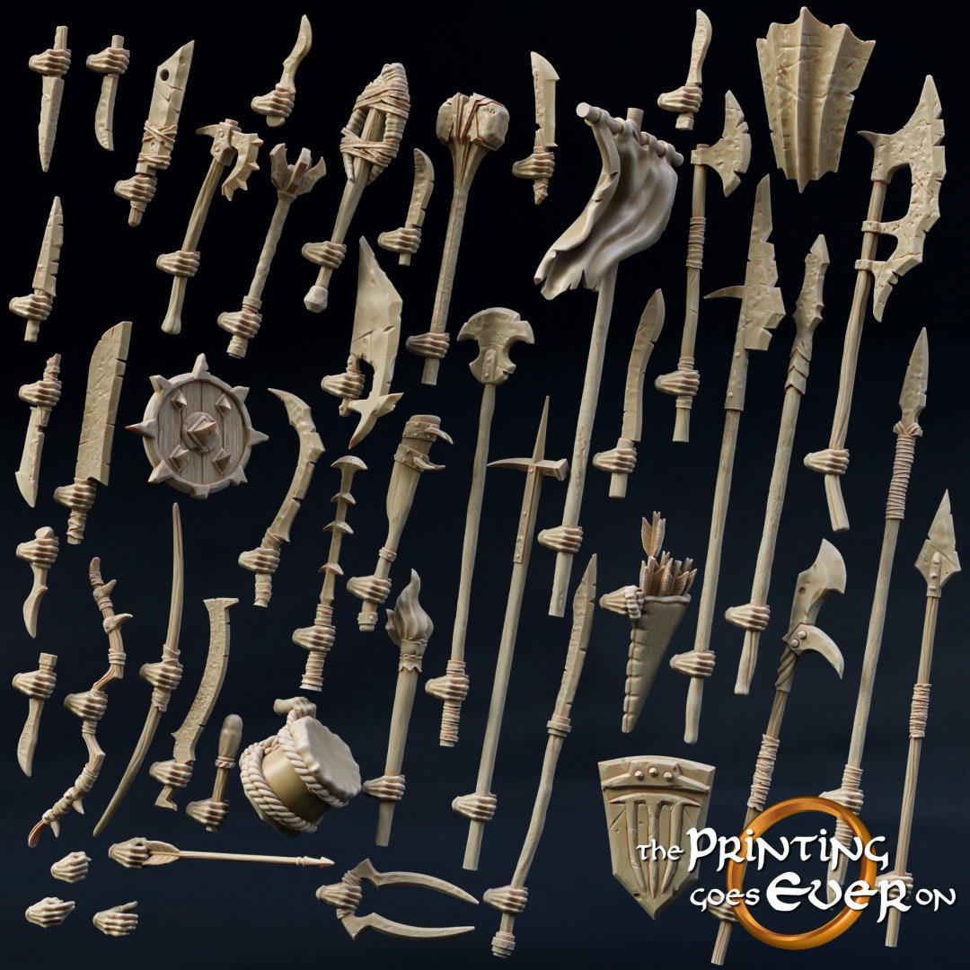 Orc weapon accessories 28mm miniatures dnd gift fantasy miniatures dungeons and dragons minis wargaming miniatures tabletop wargames