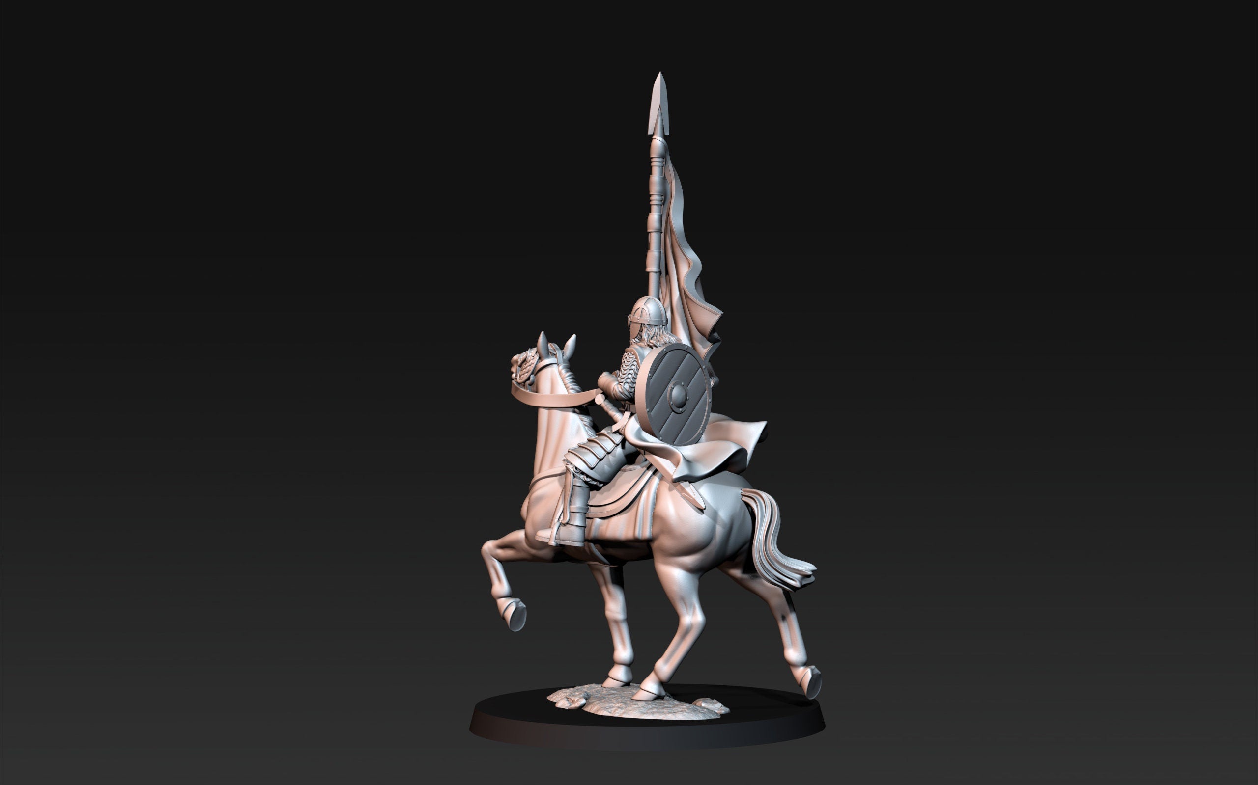 West Human Banner 28mm dnd miniature dungeon and dragons fantasy wargaming miniature tabletop wargame fantasy miniature for painting gift