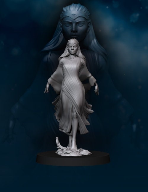 Forest Elven Queen 28mm miniatures dnd minis fantasy miniatures dungeons and dragons miniatures for painting wargaming miniatures tabletop