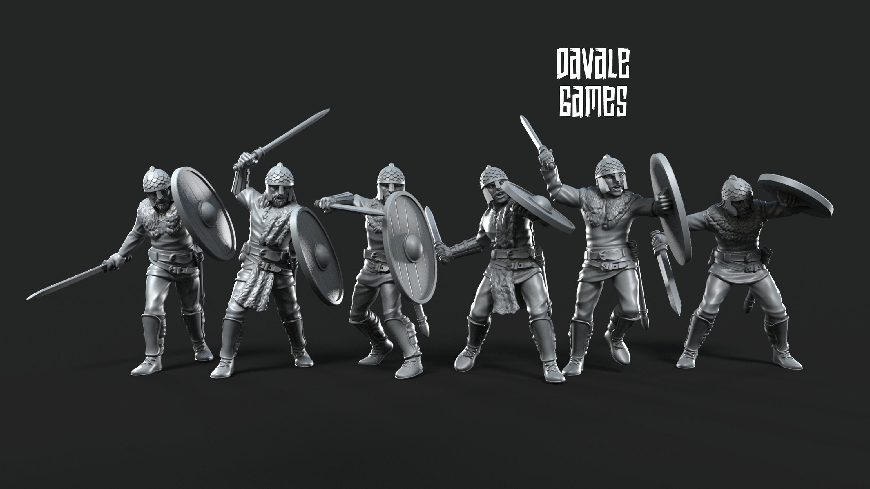 Gepids Soldiers 28mm miniatures dnd minis fantasy miniatures dungeons and dragons miniatures painting wargaming miniatures tabletop wargames