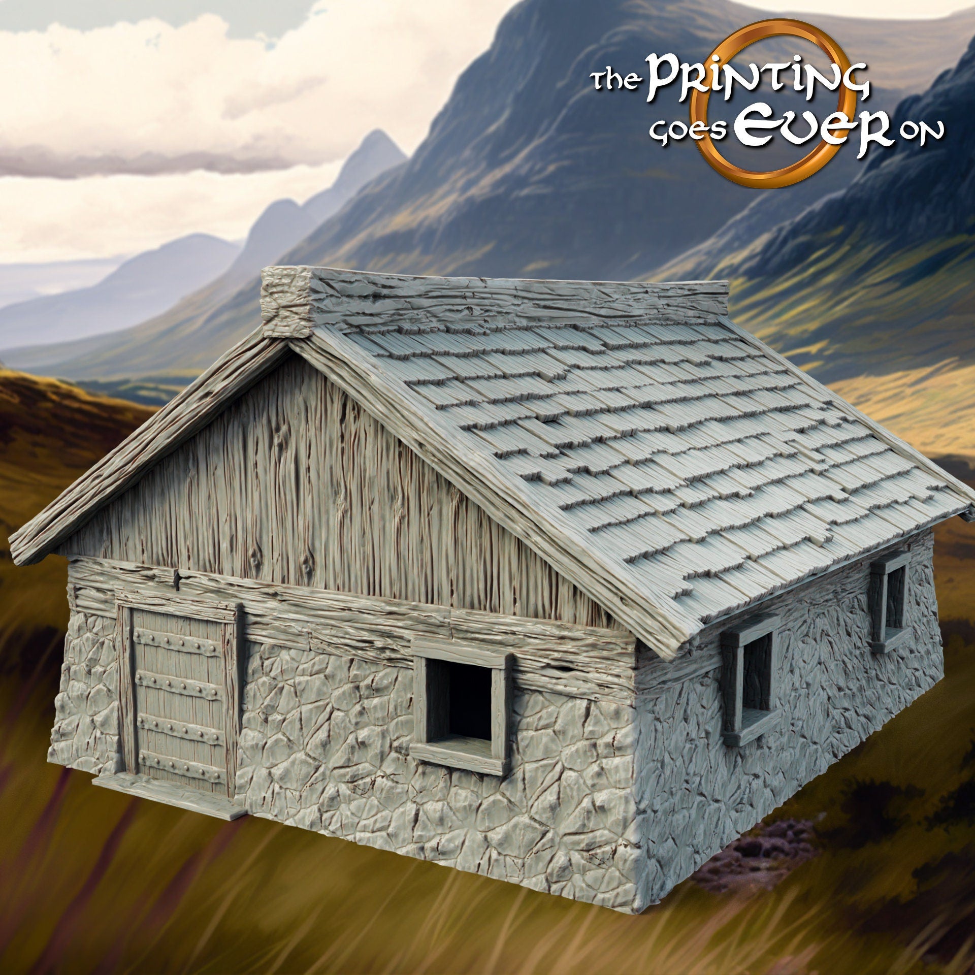 Farmstead Terrain Cottage C 28mm Scatter Terrain tabletop fantasy wargaming terrain for dnd dungeons and dragons pathfinder miniature gift
