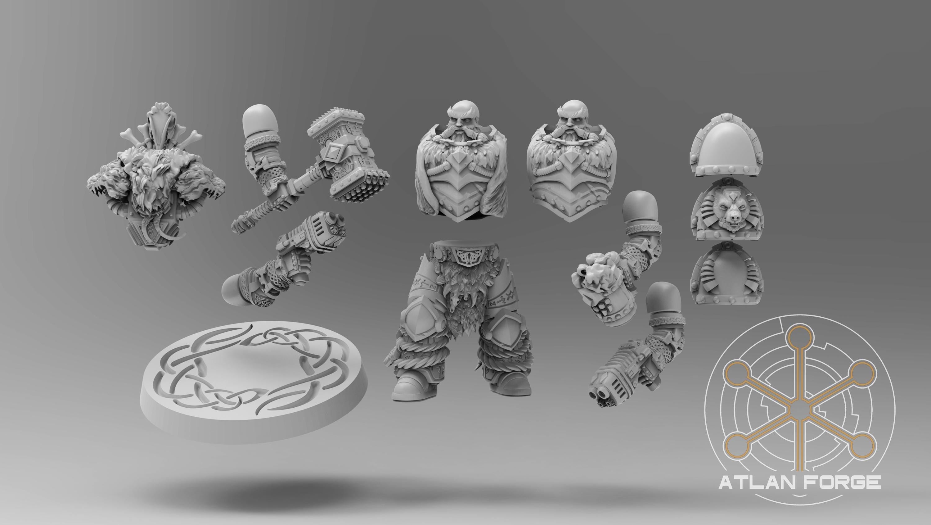 Hrungir Asgardian Champion 32mm wargame fantasy miniature dnd wargaming miniature dungeons and dragons painting gift RPG tabletop minis