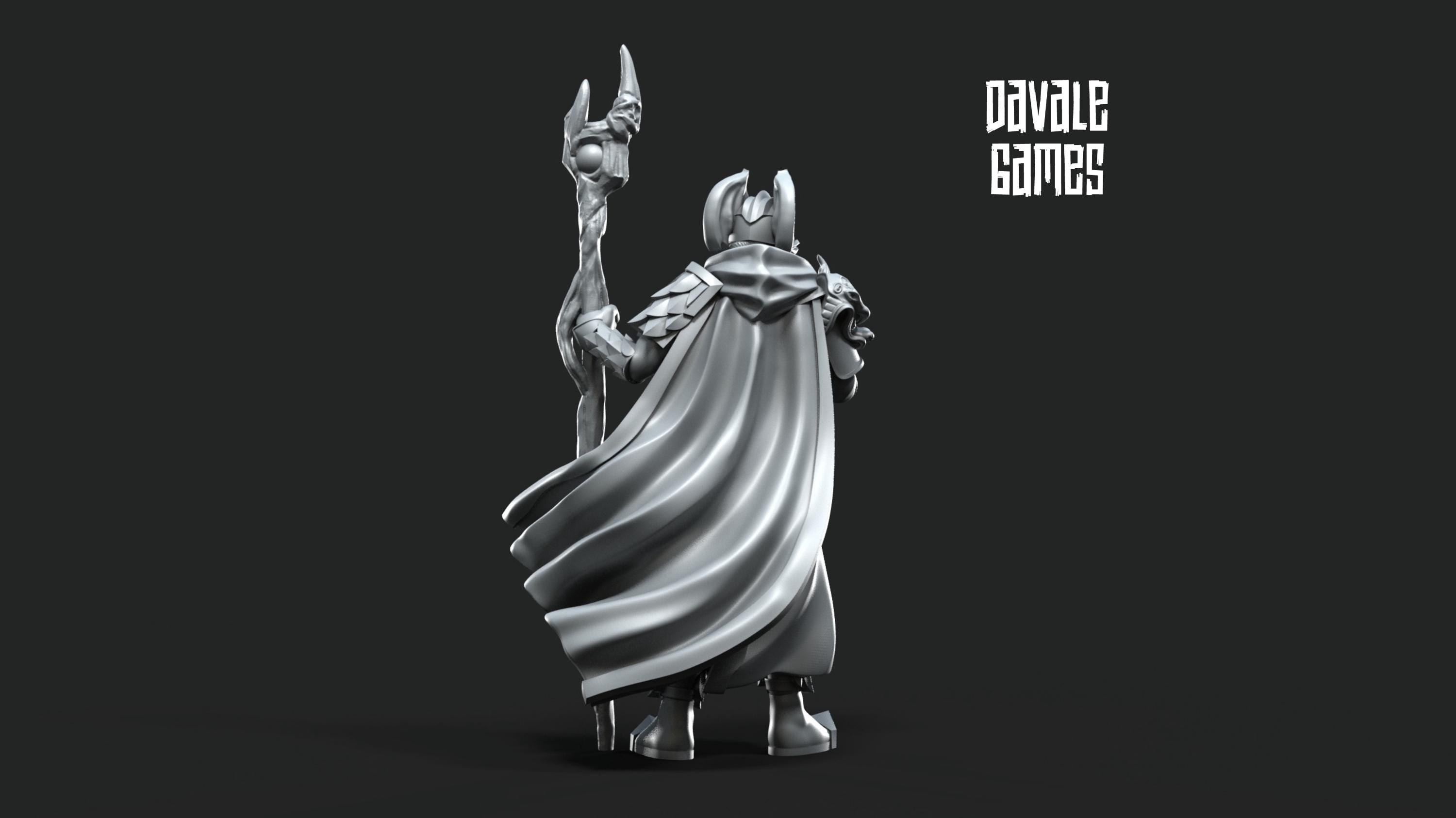Bordorgin the Great Sorcerer 28mm Resin Miniature – Fantasy Wizard for DnD and Wargaming