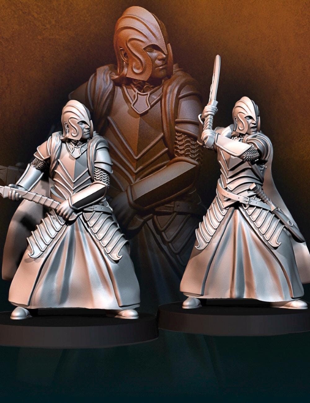 Elf swordmen 28mm miniatures dnd minis fantasy miniatures dungeons and dragons miniatures painting wargaming miniatures tabletop wargames