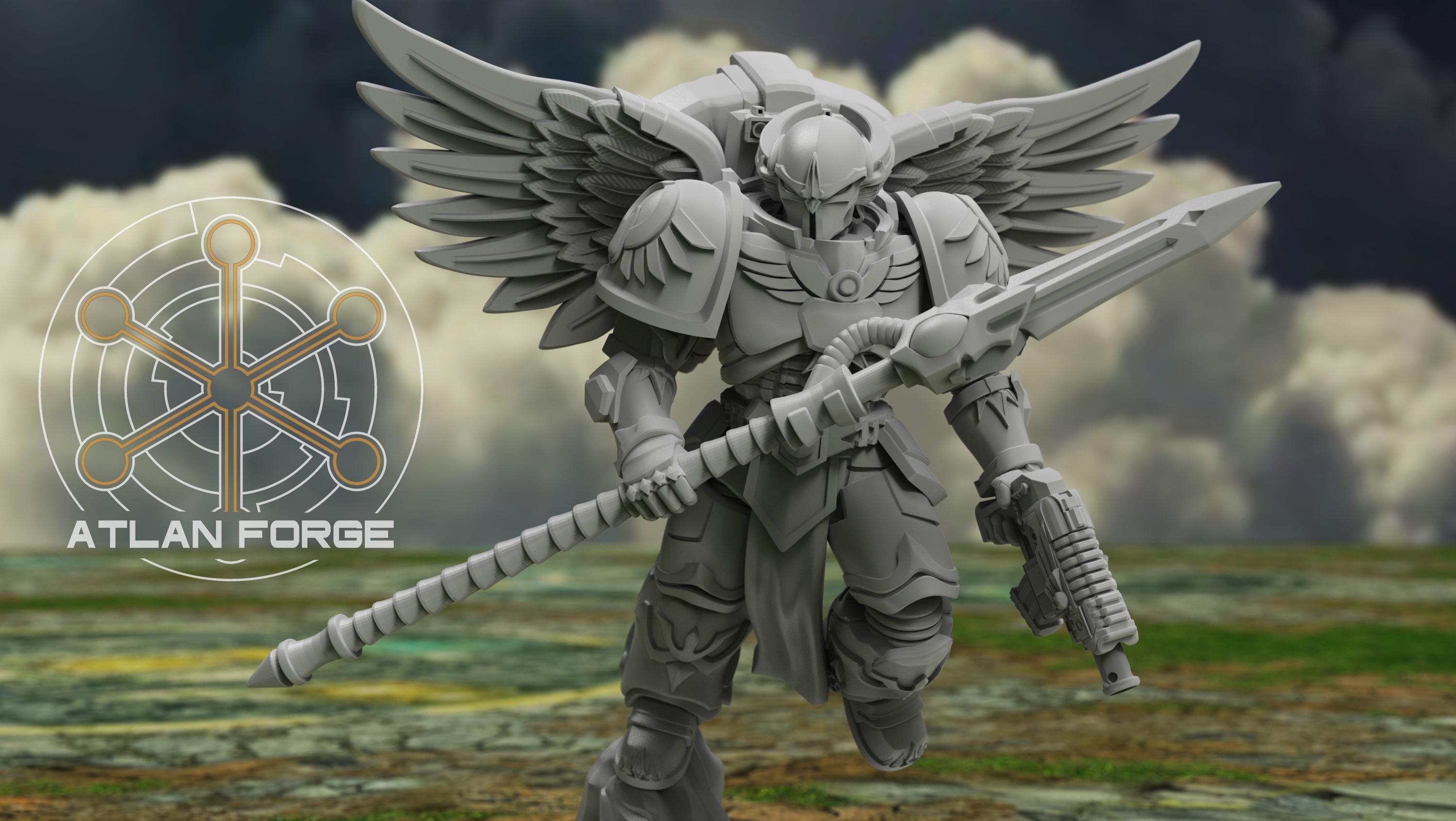 Angelic Knights Ophanim 32mm sci-fi fantasy miniature for tabletop games grimdark RPGs dnd wargaming miniature dungeons and dragons