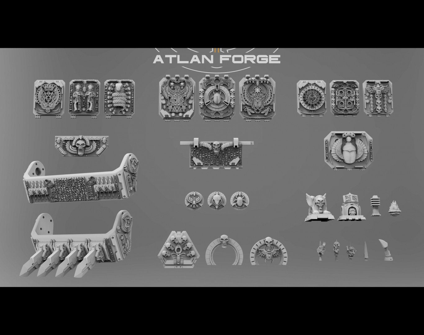 Aegyptian Vehicle Ornaments 32mm Miniature conversions kits fantasy miniature kit bashing set wargaming miniature painting gift RPG tabletop