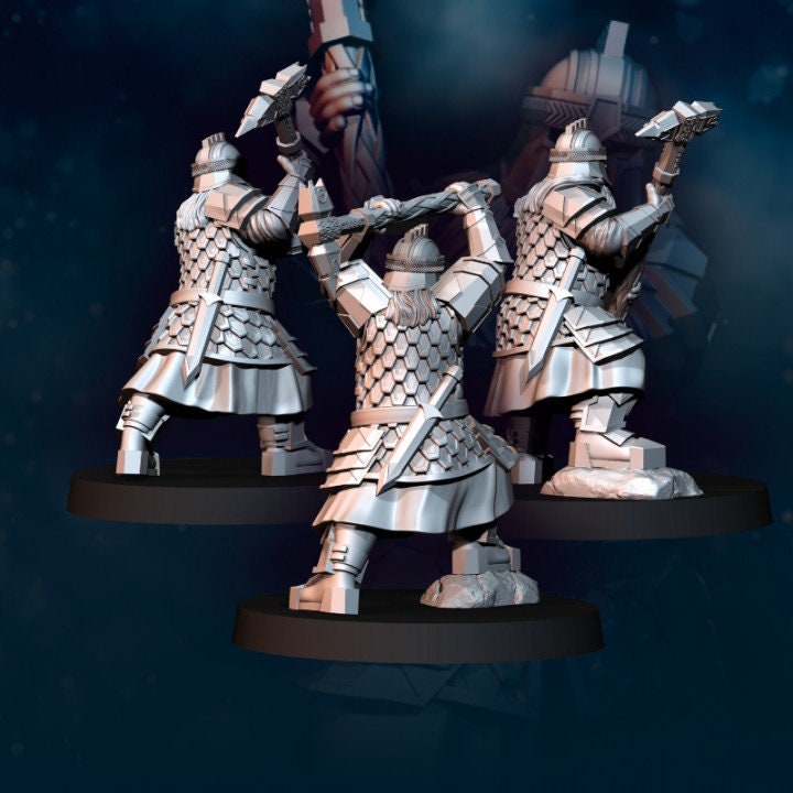 Silver Goat Dwarf hammer 28mm miniatures fantasy dungeons and dragons miniature wargaming miniatures tabletop dnd dwarf army miniatures