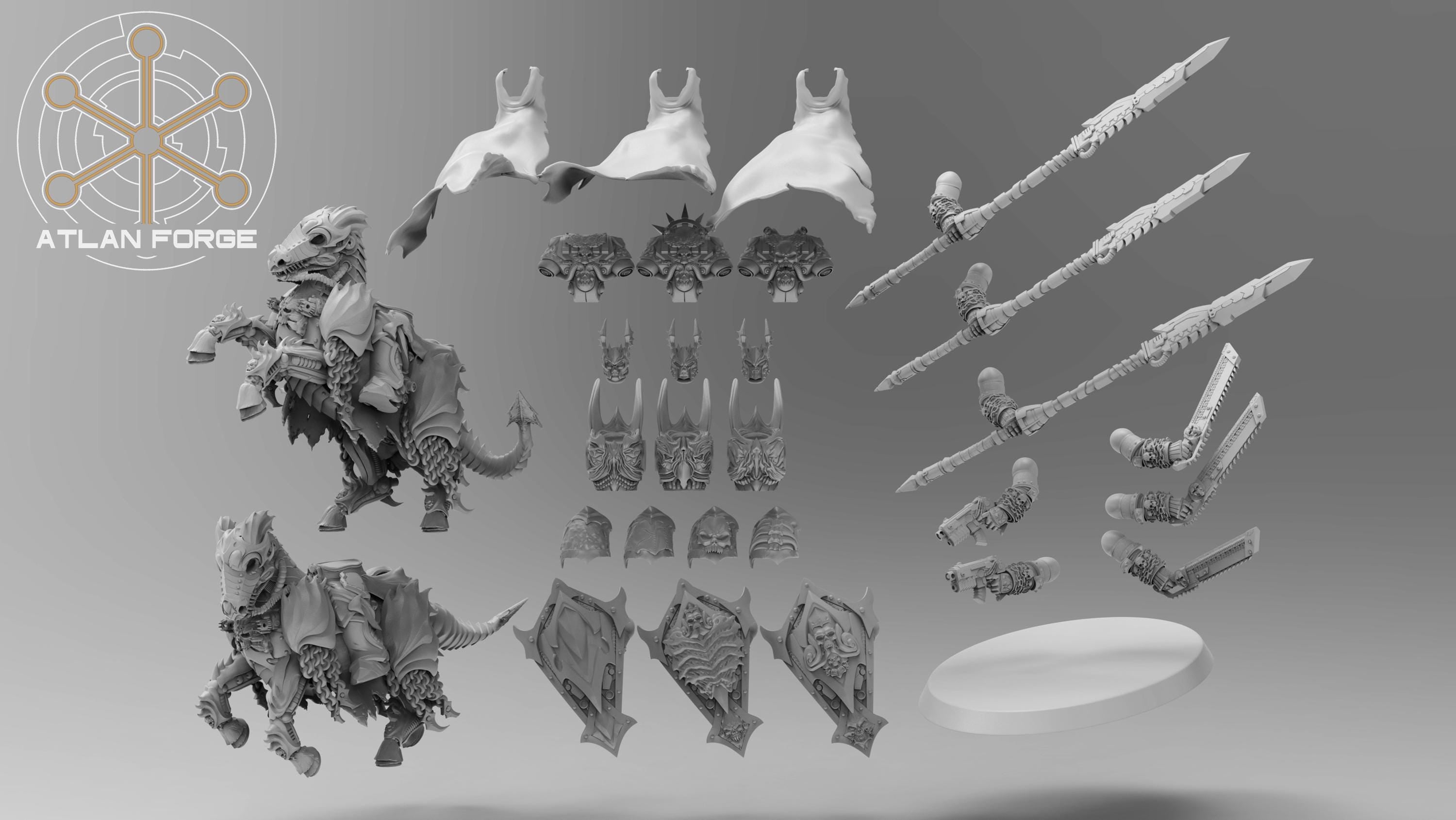Nekramoroi Vampire Cavalry 32mm sci-fi fantasy miniature for tabletop games grimdark RPGs dnd wargaming miniature dungeons and dragons