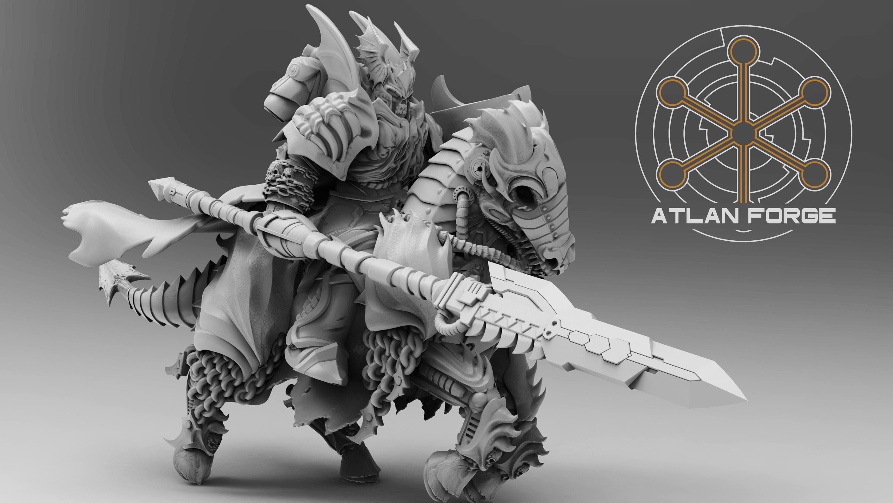 Nekramoroi Vampire Cavalry 32mm sci-fi fantasy miniature for tabletop games grimdark RPGs dnd wargaming miniature dungeons and dragons