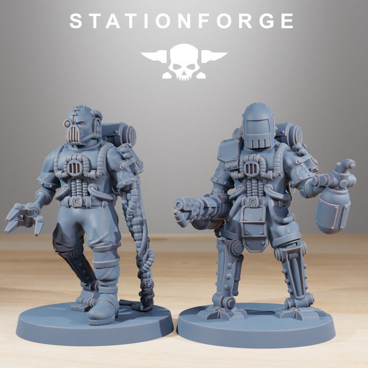Scavenger Cyborgs 32mm sci-fi fantasy miniature for tabletop games grimdark RPGs dnd wargaming miniature dungeons and dragons