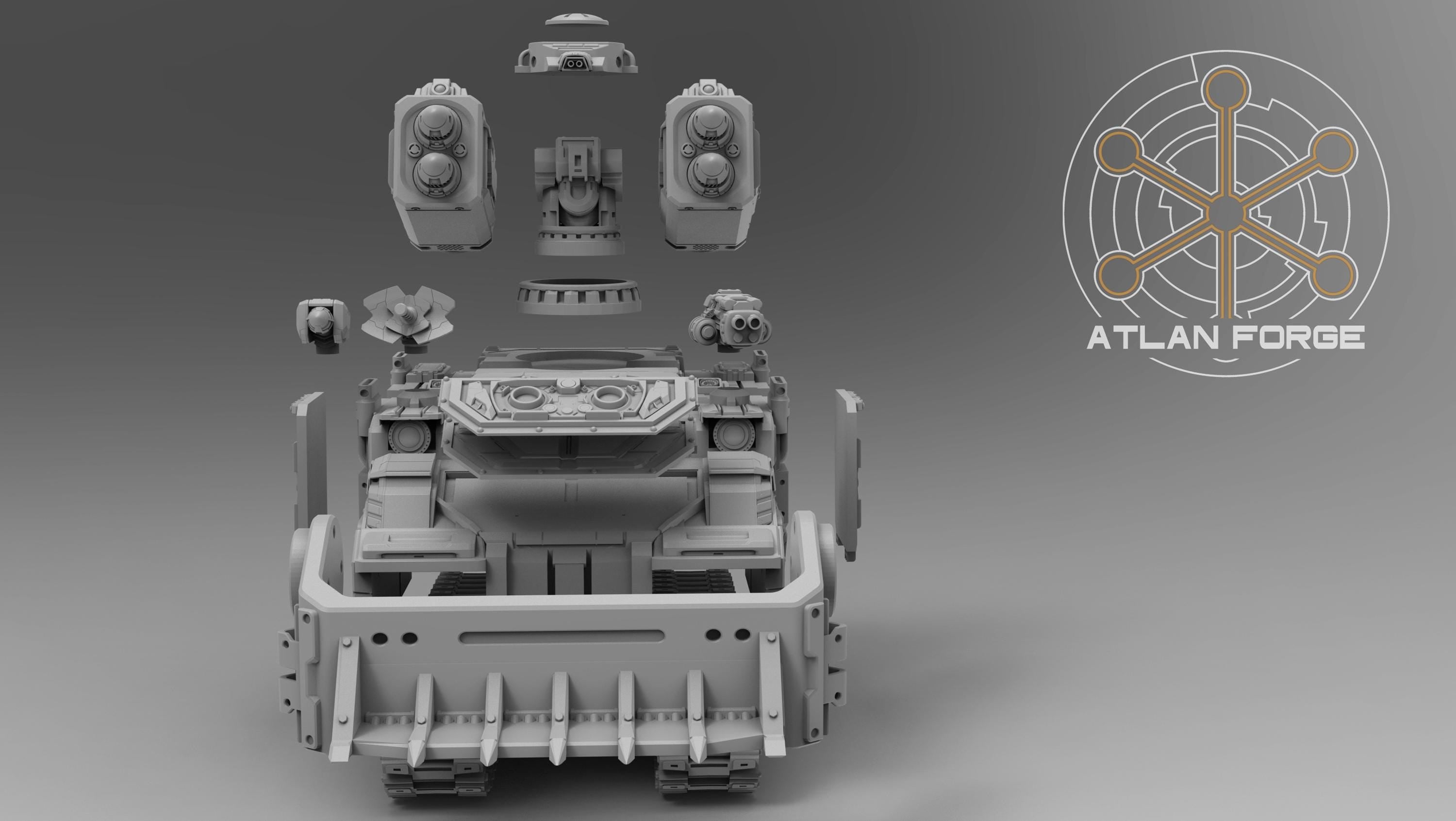 Arctodus Missile Vehicle 32mm sci-fi fantasy miniature for tabletop games grimdark RPGs dnd wargaming miniature dungeons and dragons