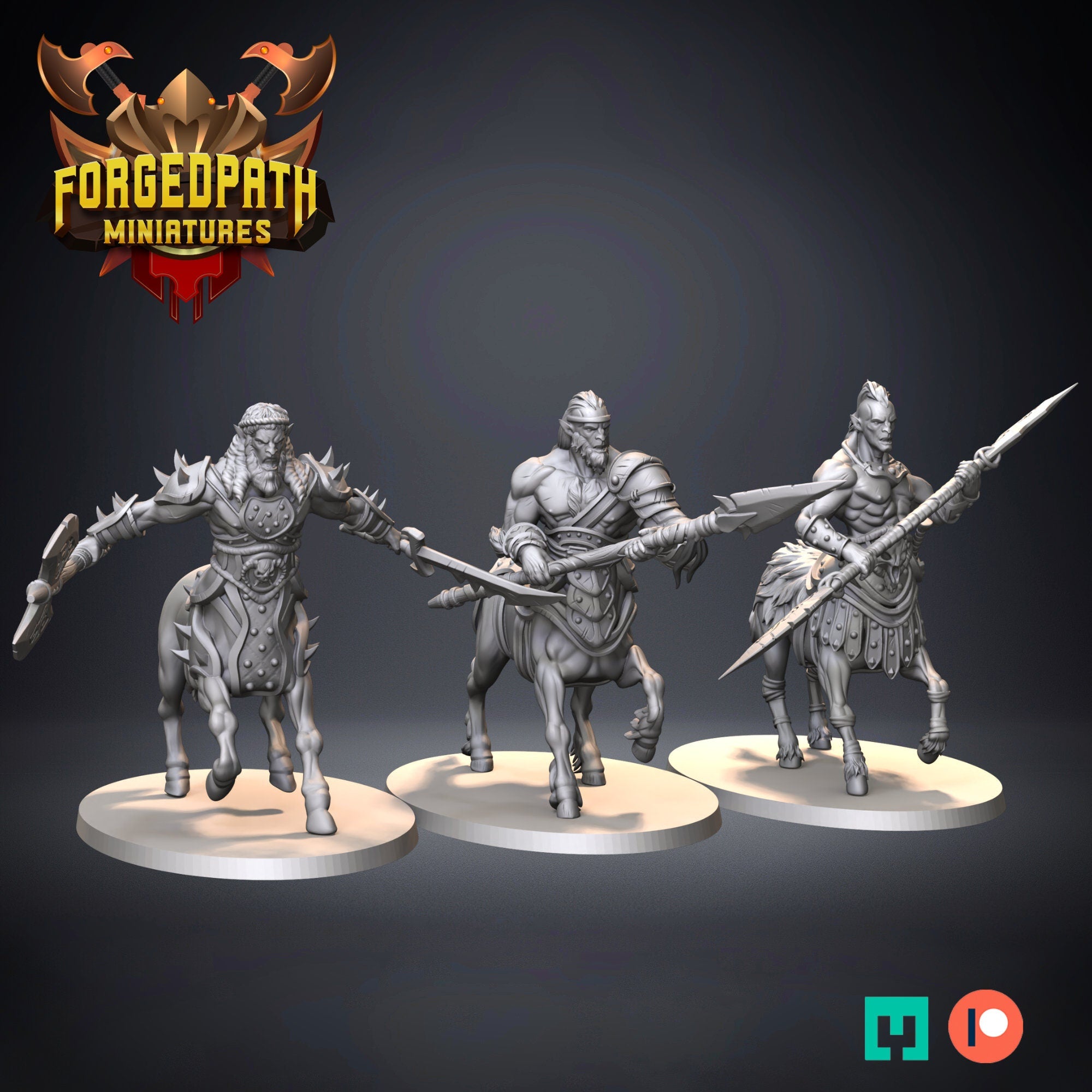 Greek Spartans Centaurs  warriors dnd fantasy tabletop wargames 32mm