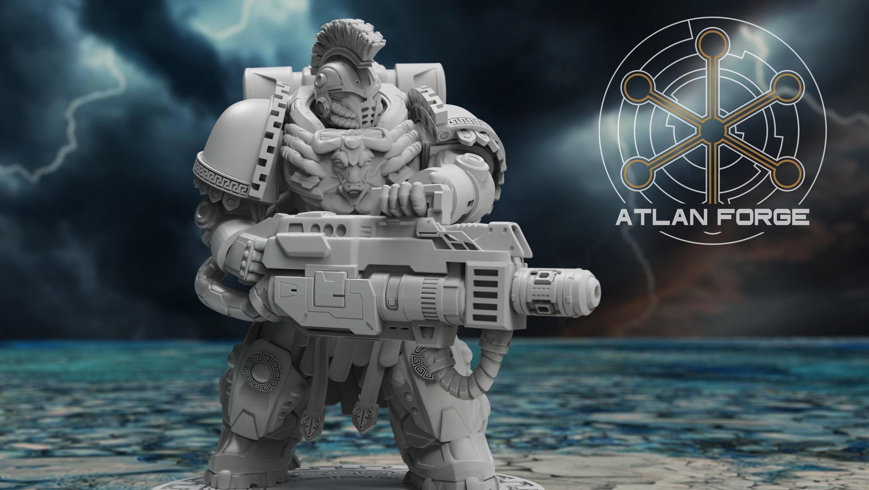 Minoan Heavy Aegis 32mm sci-fi fantasy miniature tabletop games grimdark RPGs dnd wargaming miniature dungeons and dragons painting