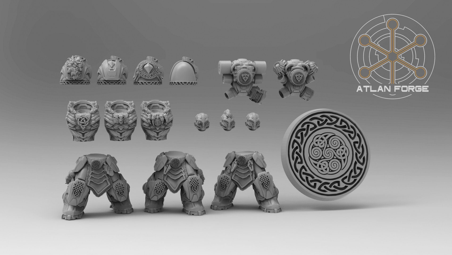 Asgardian Heavy Aegis 32mm miniatures grimdark fantasy miniature dnd wargaming miniature dungeons and dragons gift RPG tabletop minis