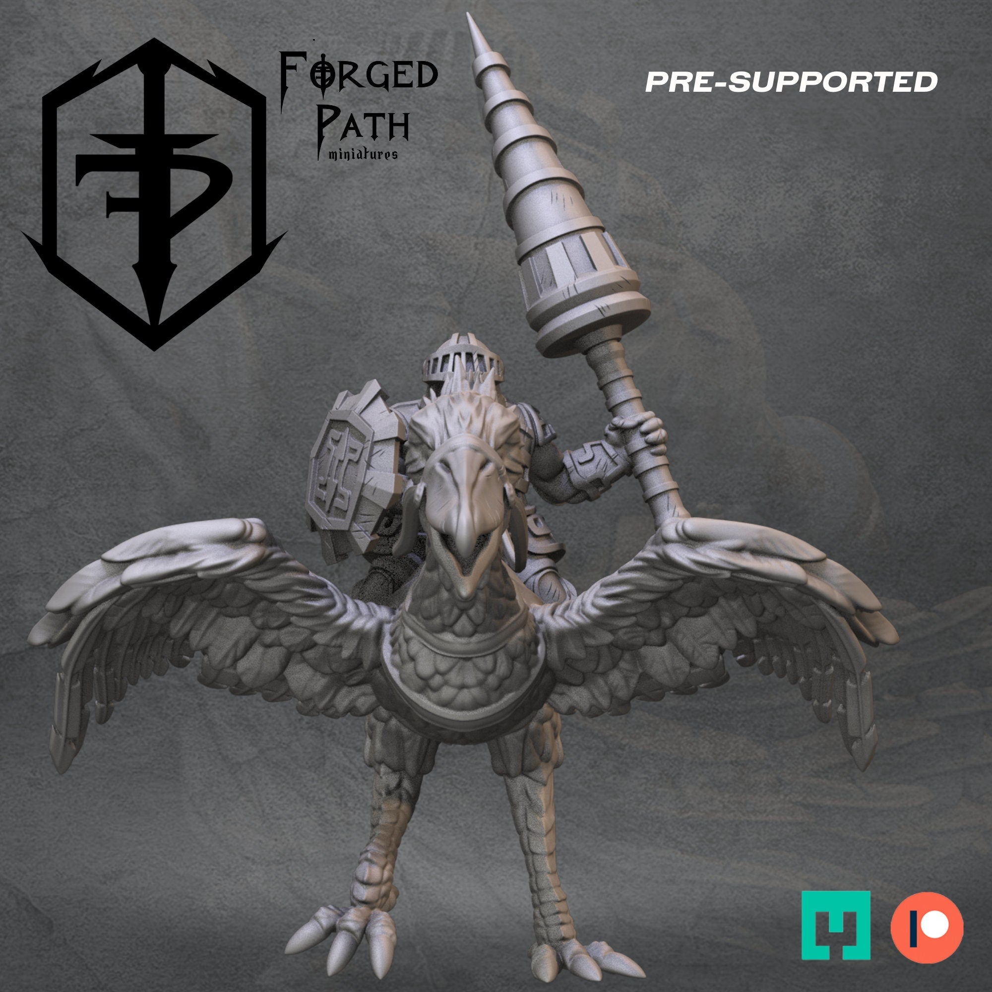 Dwarf Shoebill Riders, Dwarves Fantasy Wargaming Lance Cavalry Unit Miniatures