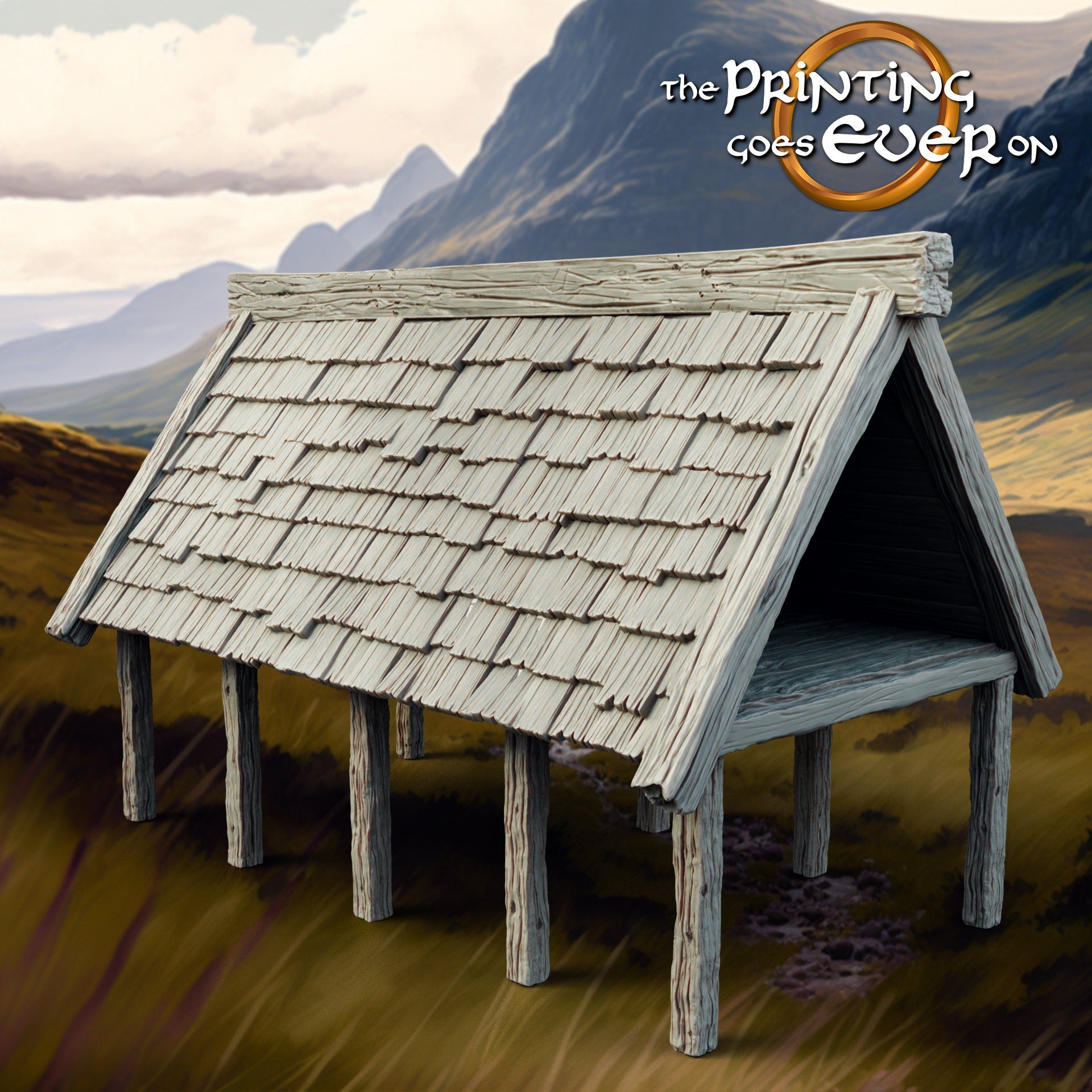 Farmstead Terrain Shed 28mm Scatter Terrain tabletop fantasy wargaming terrain for dnd dungeons and dragons pathfinder miniature