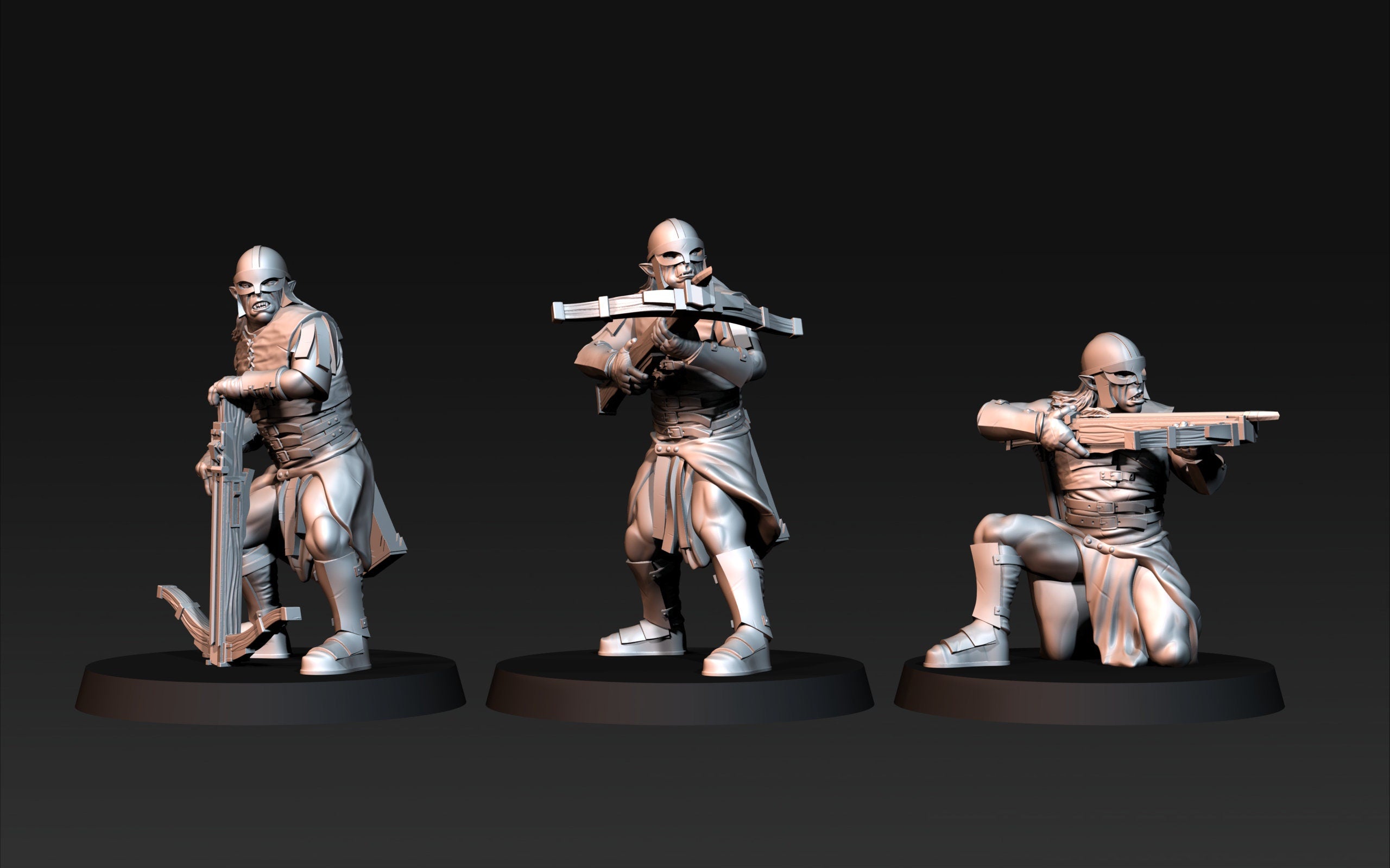 Blood Orc Crossbows 28mm miniatures dnd gift fantasy miniatures dungeons and dragons wargaming miniatures tabletop wargames miniature