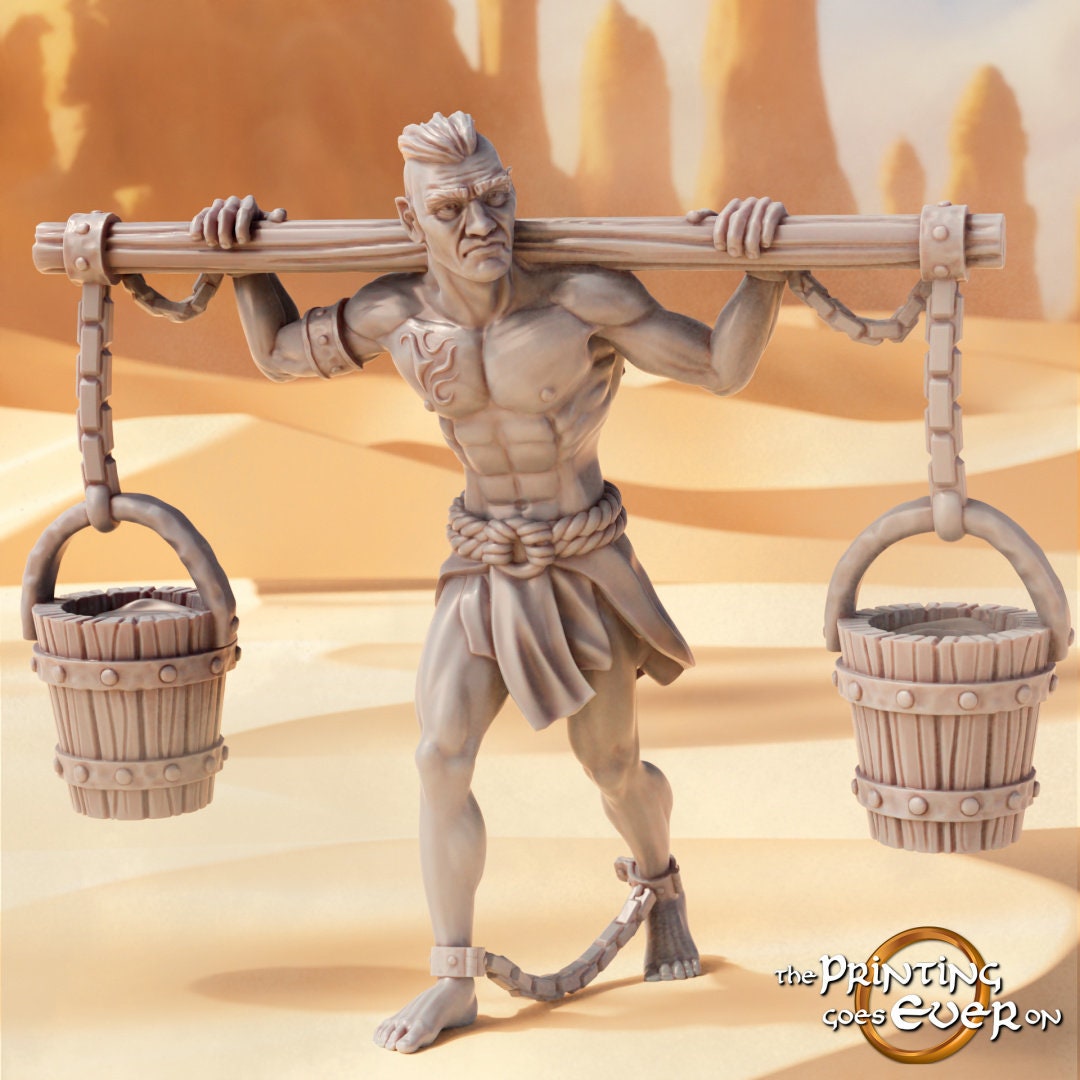 water carrier slave 28mm miniatures dnd minis fantasy miniatures dungeons and dragons miniatures  wargaming miniatures tabletop wargames