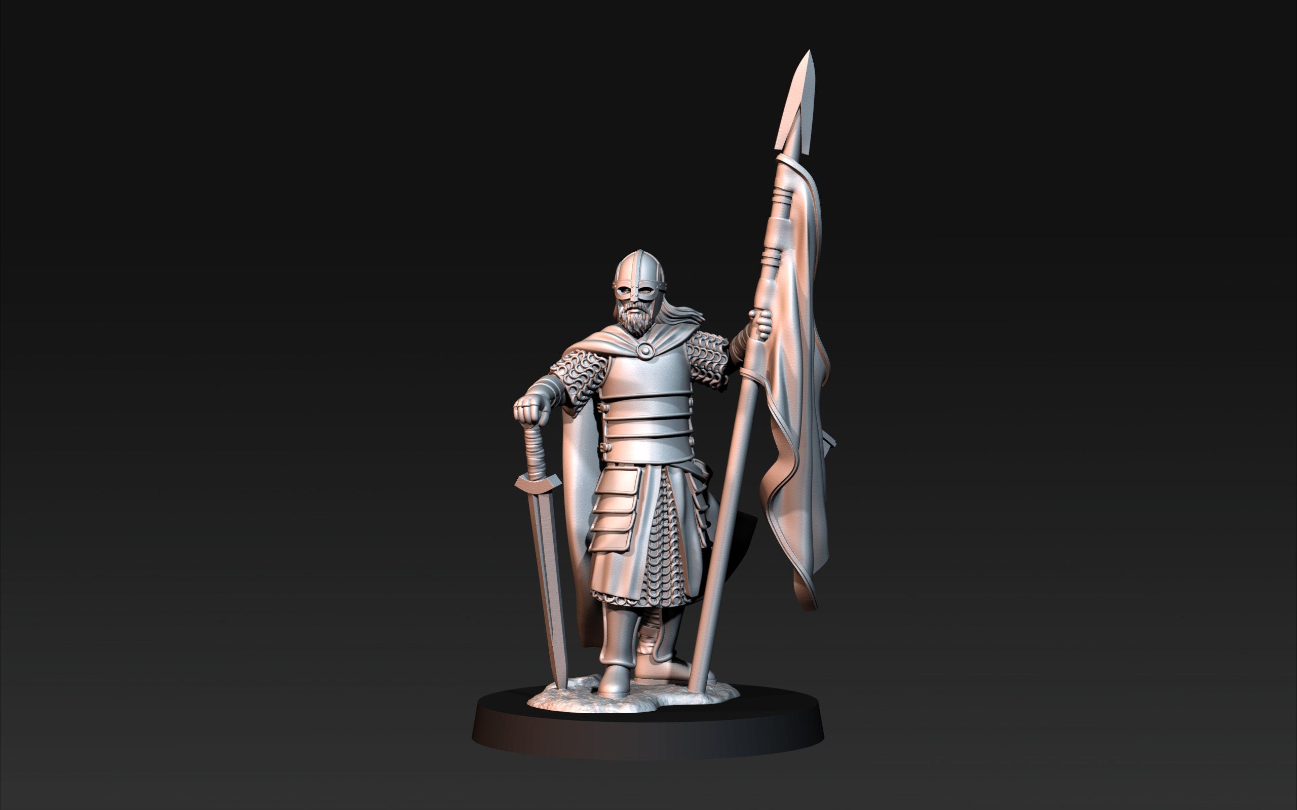West Human Banner 28mm dnd miniature dungeon and dragons fantasy wargaming miniature tabletop wargame fantasy miniature for painting gift