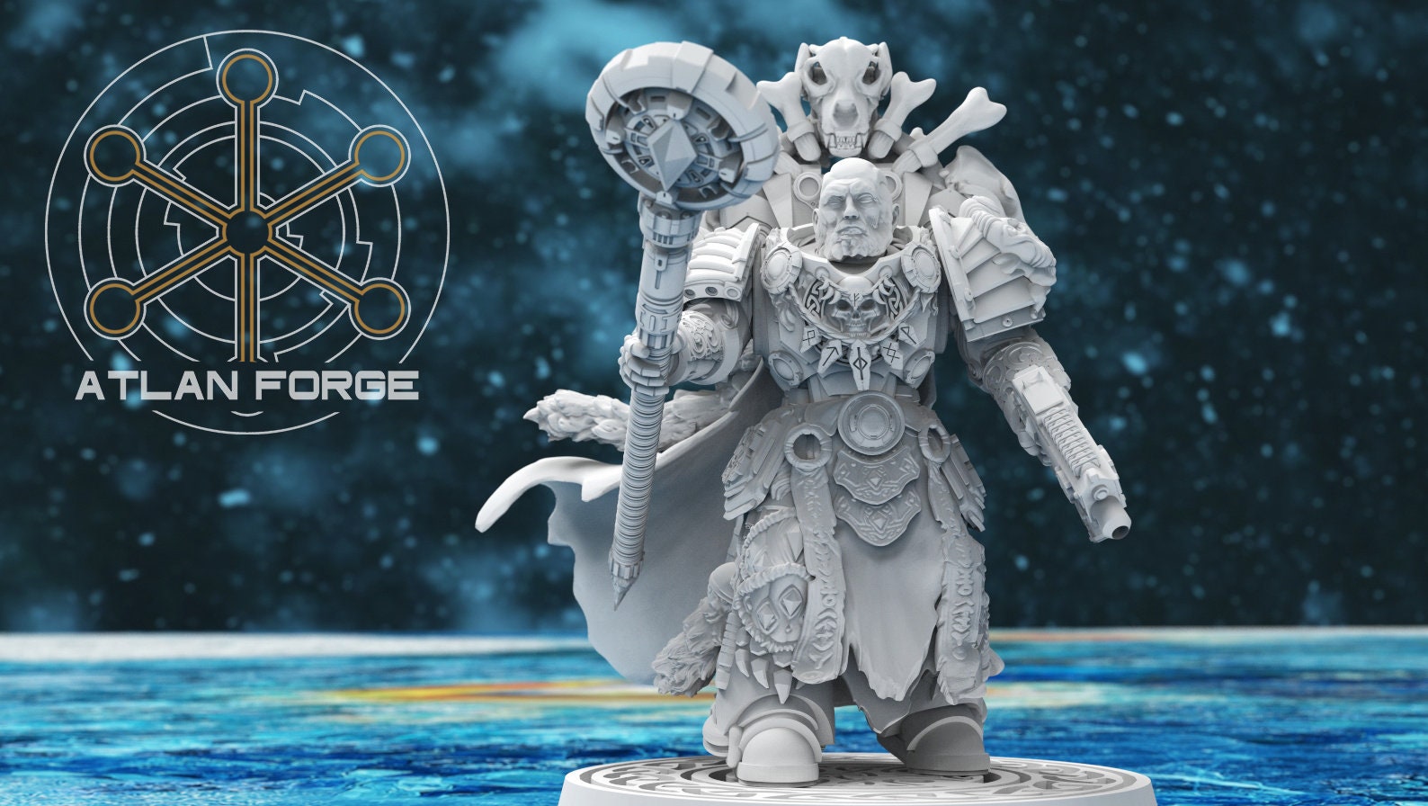Asgardian Storm Priest 32mm wargame fantasy miniature dnd wargaming miniature dungeons and dragons painting gift RPG tabletop minis