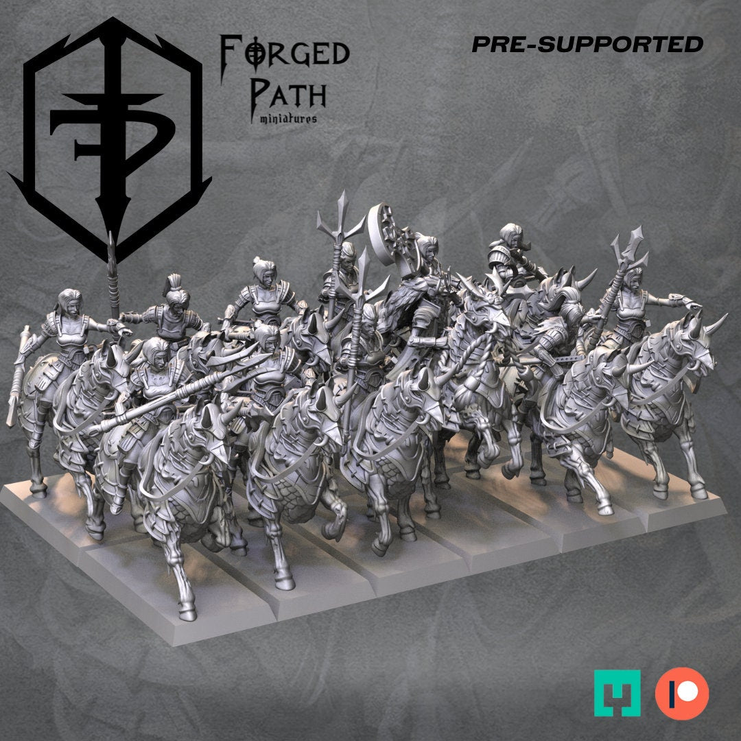 Blades of the cursed Vampire Knights mounted Fantasy Wargaming Miniatures 32mm