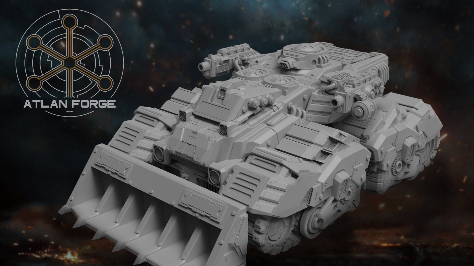 Smilodon Battle Tank 32mm sci-fi fantasy miniature for tabletop games grimdark RPGs dnd wargaming miniature dungeons and dragons