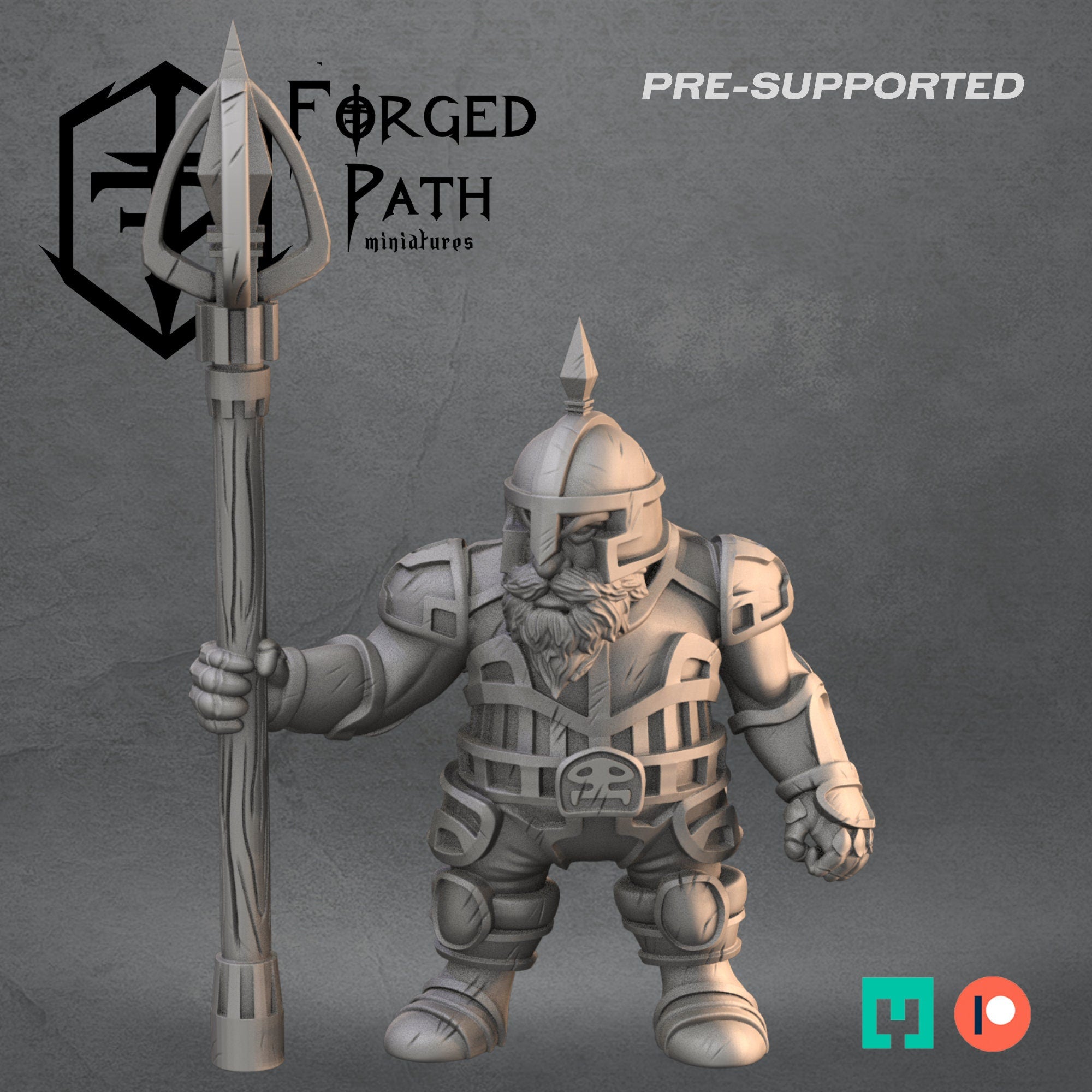 Iron tusk Harpooner Squadron Dwarves Fantasy Wargaming Miniatures 32mm scale