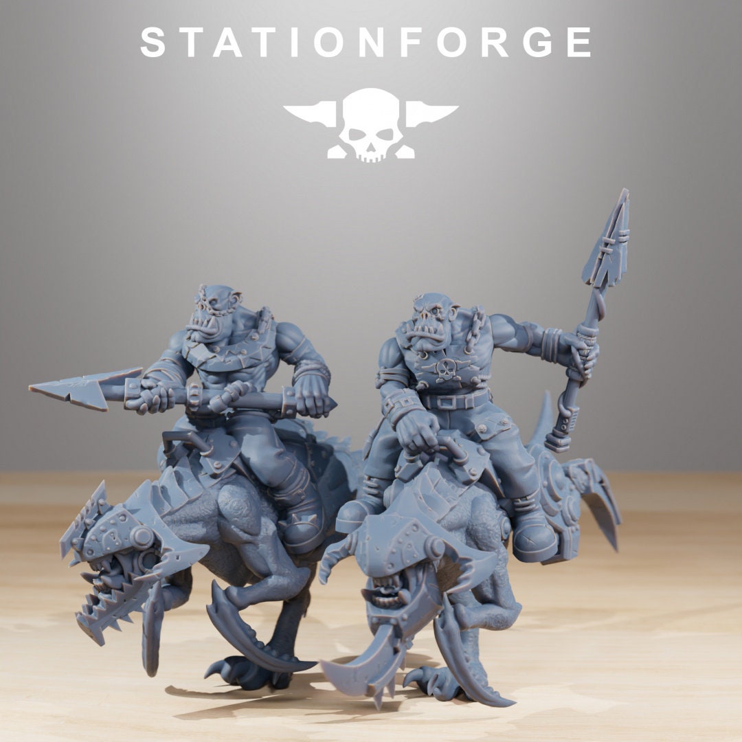 Orkaz Beast Riders 28mm sci-fi fantasy miniature for tabletop games grimdark RPGs dnd wargaming miniature dungeons and dragons