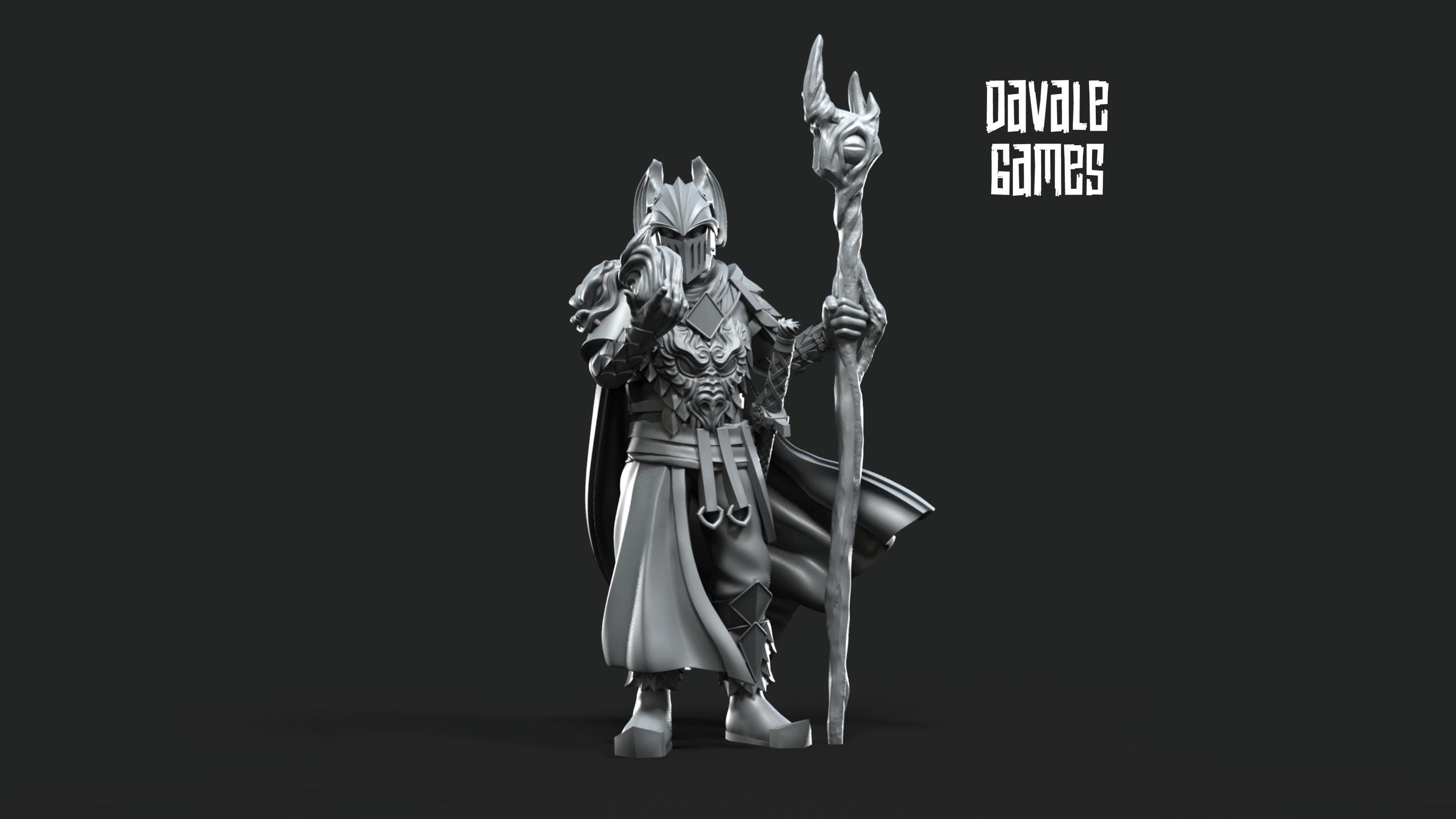 Bordorgin the Great Sorcerer 28mm Resin Miniature – Fantasy Wizard for DnD and Wargaming