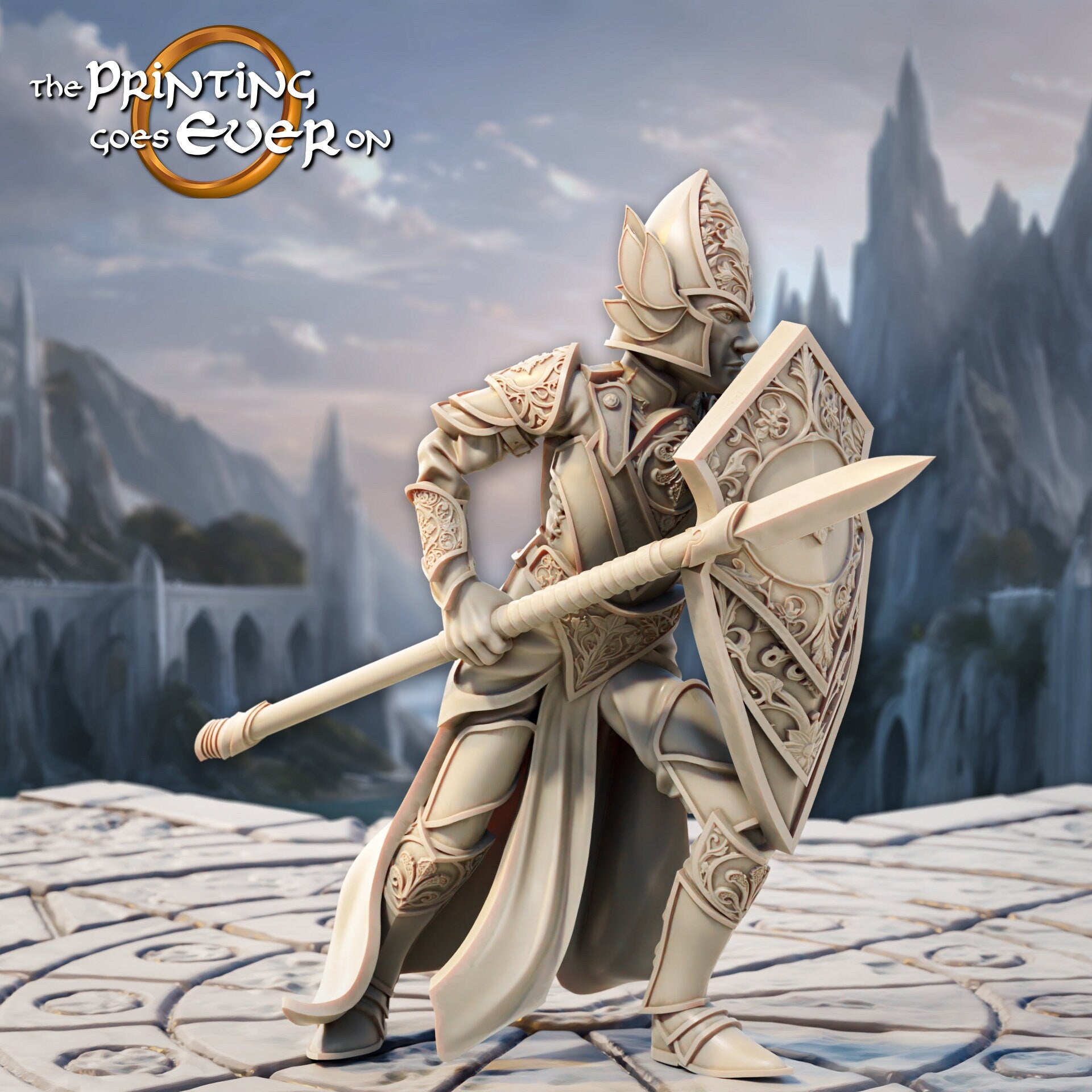 Silver Shore eleven sentries spearmen 28mm miniatures dnd fantasy miniatures dungeons and dragons miniatures painting wargaming tabletop