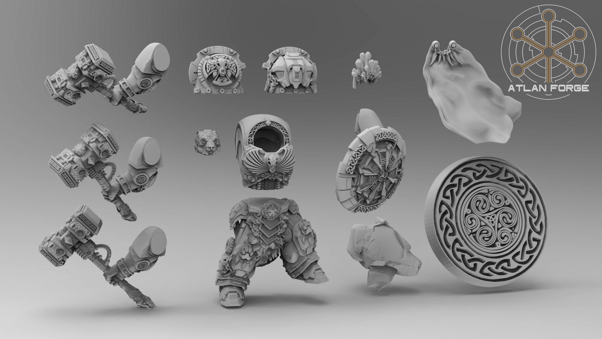 Asgardian Einherjar Captain 32mm wargame fantasy miniature dnd wargaming miniature dungeons and dragons painting gift RPG tabletop minis