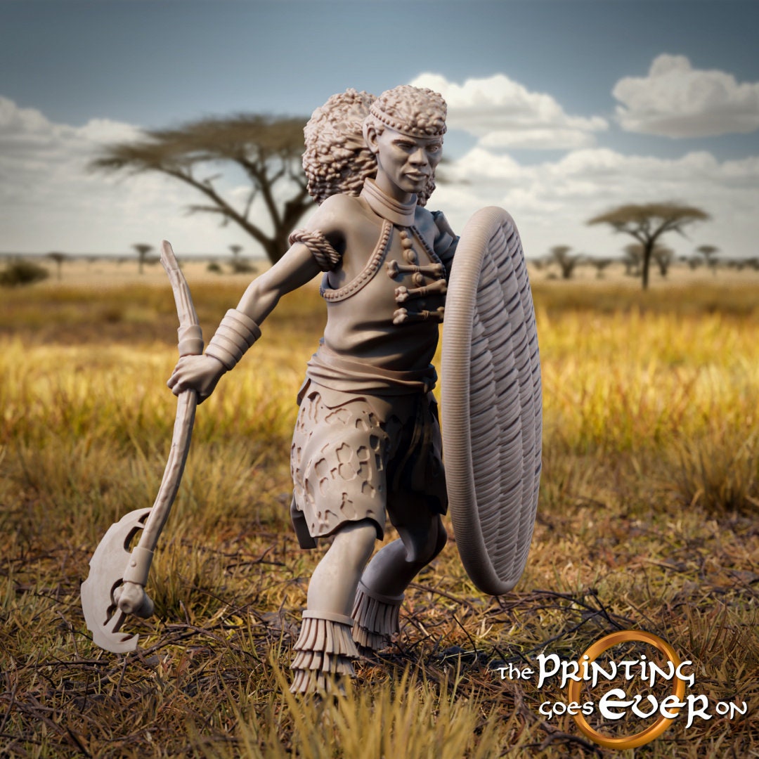 Tribal Warrior 28mm miniatures dnd minis fantasy miniatures dungeons and dragons miniatures  wargaming miniatures tabletop wargames