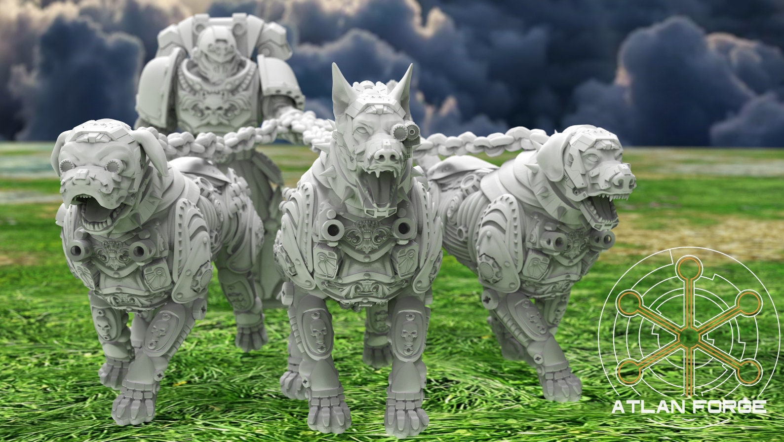 Templar dog of war 32mm wargame fantasy miniature dnd wargaming miniature dungeons and dragons painting gift RPG tabletop minis