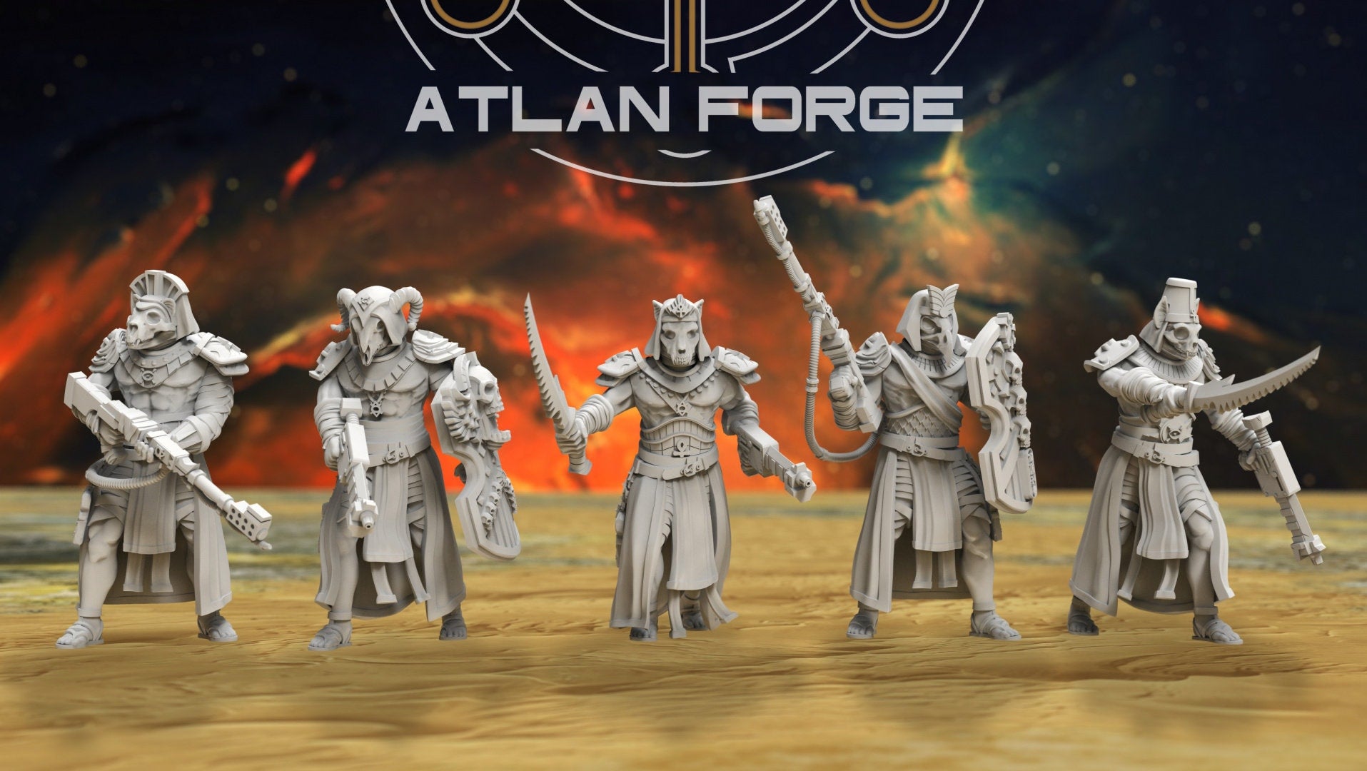 Aegyptian Cultists 32mm wargame miniatures fantasy dnd wargaming minis dungeons and dragons painting gift RPG tabletop minis