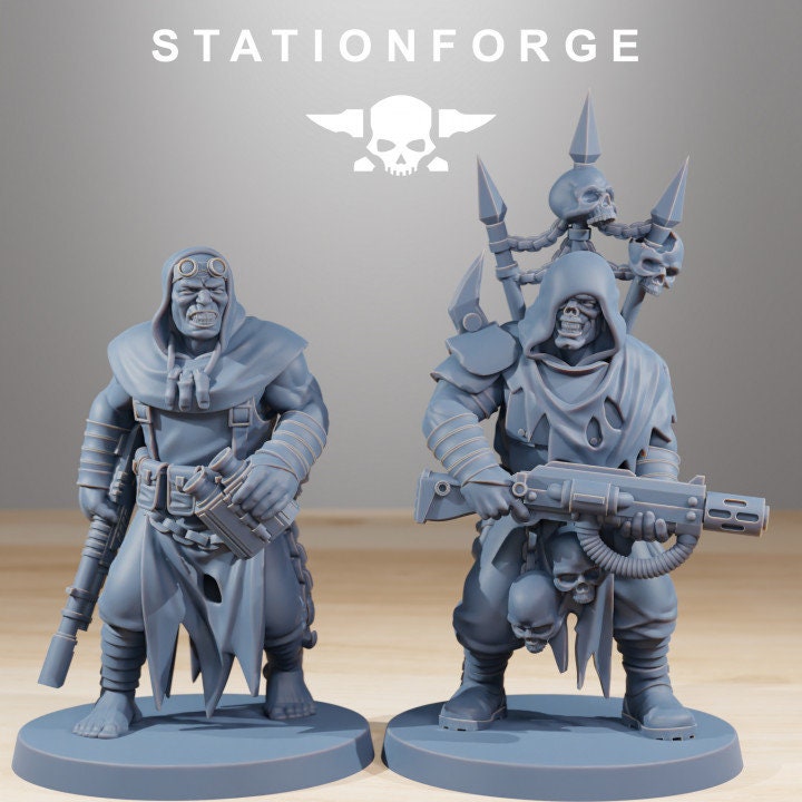 Corrupted Guard Nomads 32mm sci-fi fantasy miniature for tabletop games grimdark RPGs dnd wargaming miniature dungeons and dragons